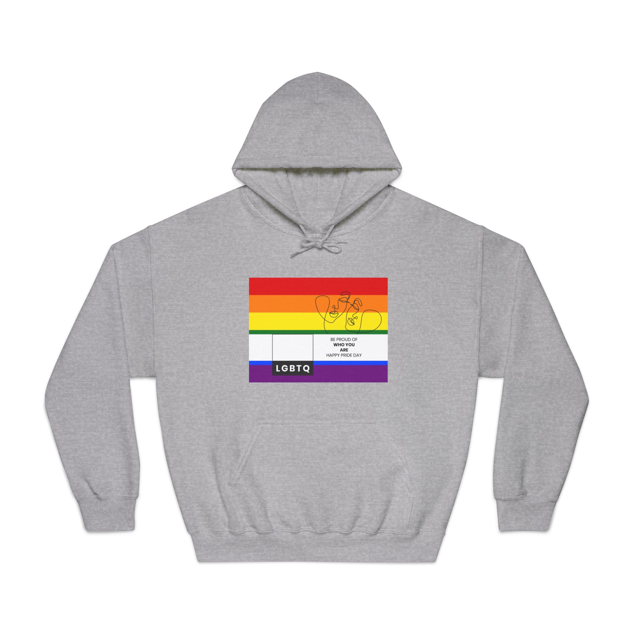 Lgbtq Pride Month Celebration Banner Poster Card Design Vector Illustration Unisex Dryblend Hooded Sweatshirt - Image 13