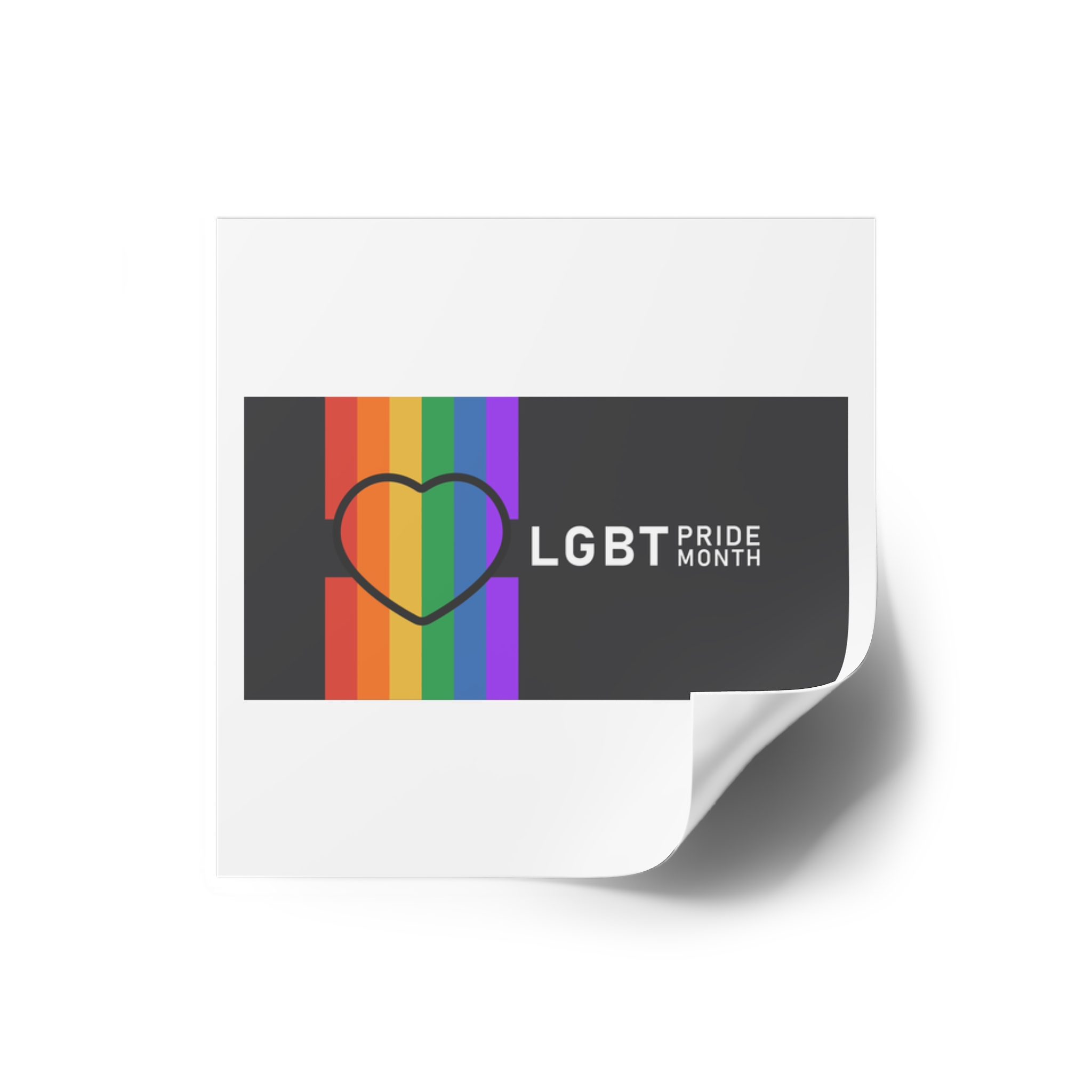 Pride Day Lgbtq Bg Laminate Stickers Square - Image 10