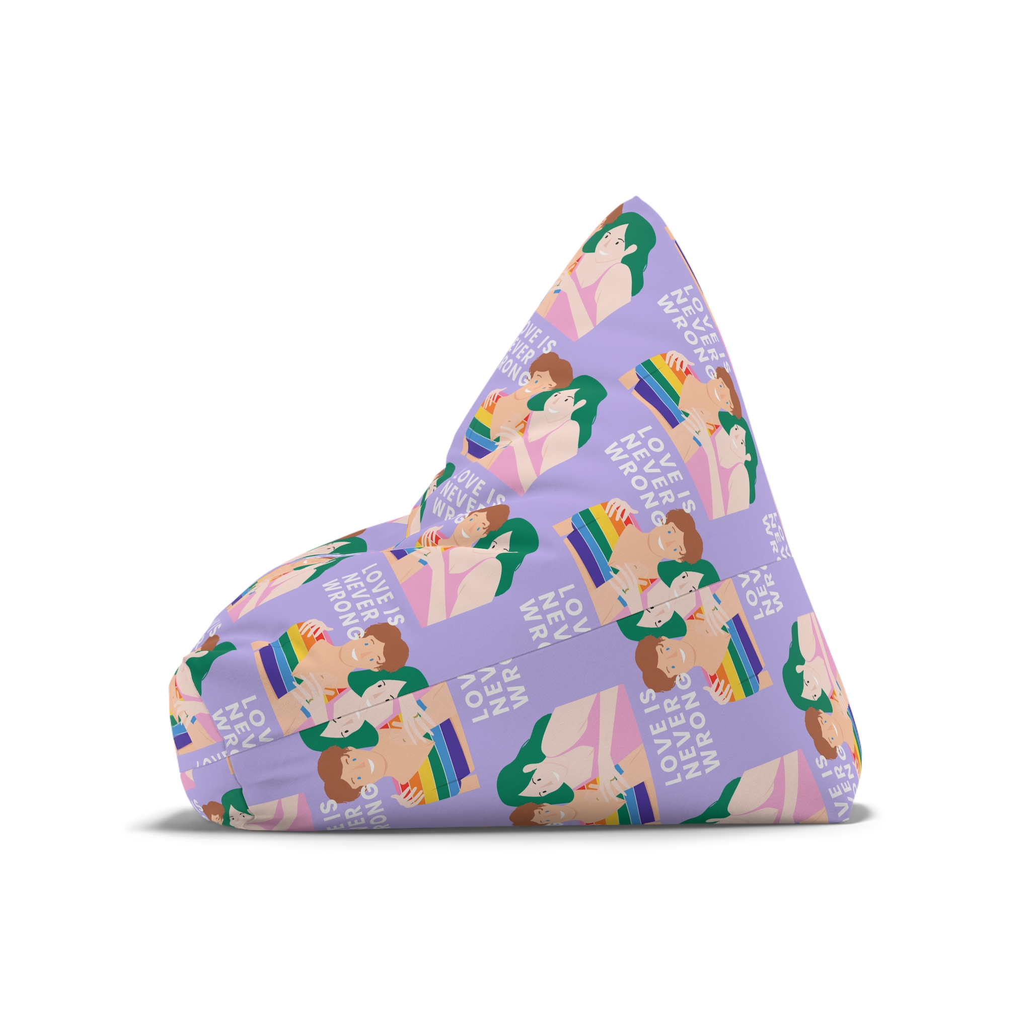 Lgbtq Gay Couple Banner Template Pride Month Bean Bag Chair Cover - Image 8