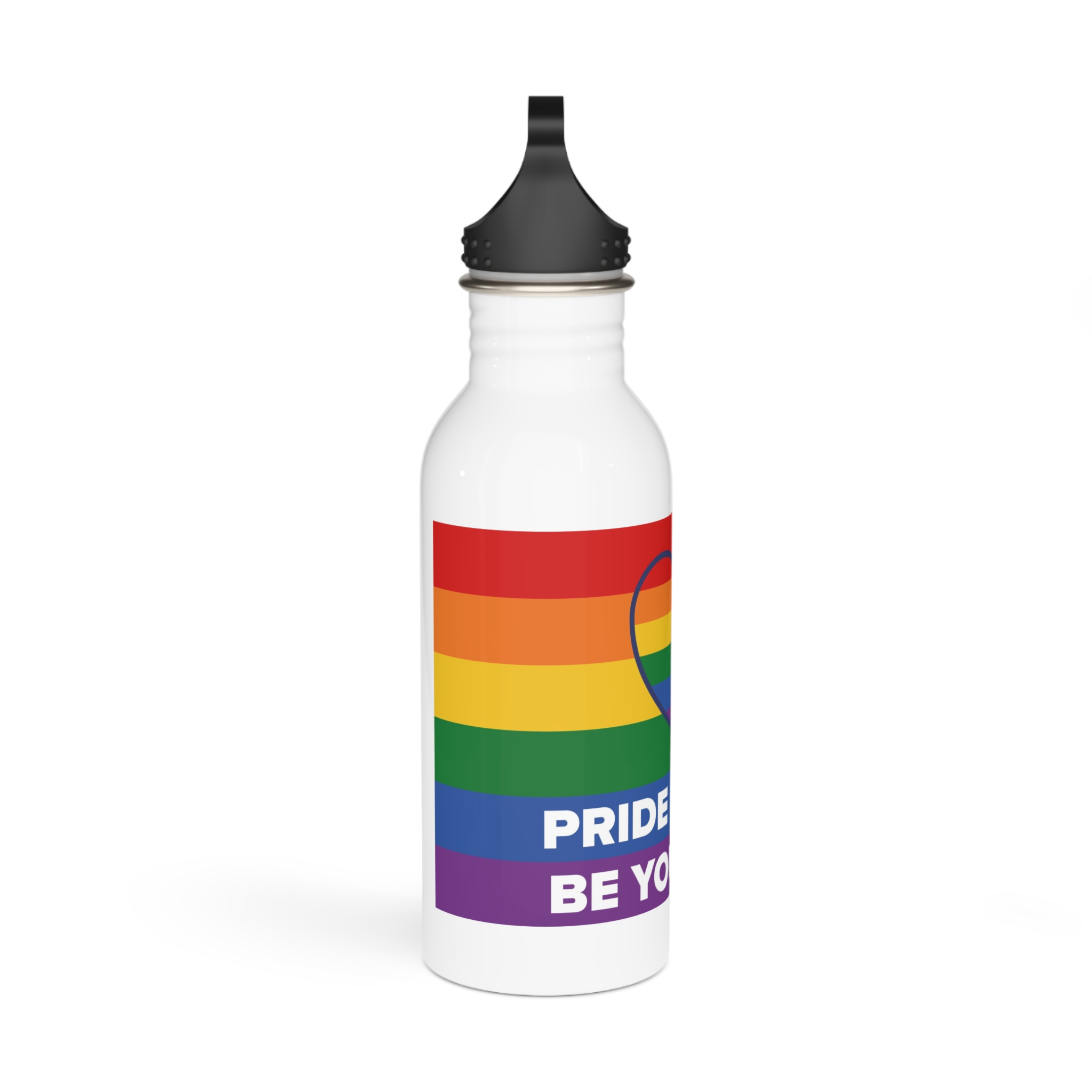 Lgbt Pride Month June Lesbian Gay Bisexual Transgender Lgbtq Flag Rainbow Vector3 Stainless Steel Water Bottle - Image 2