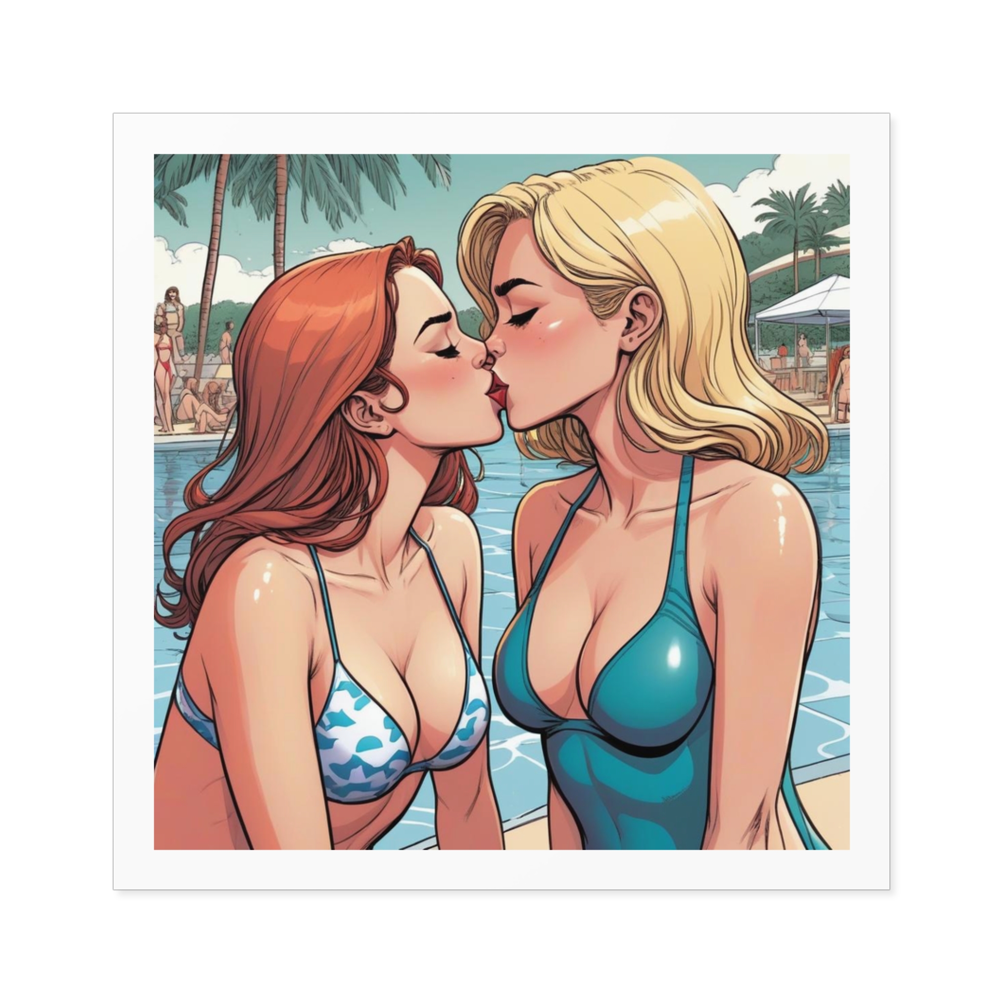 Lesbian Pride Design 4C84D6 Laminate Stickers Square - Image 21