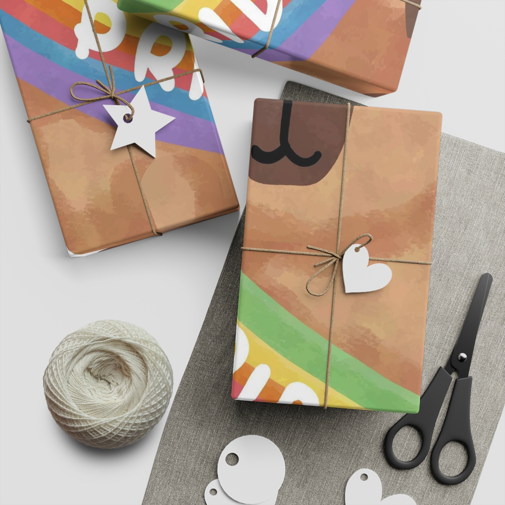 Cute Capybara With Rainbow Pride Sash Illustration Gift Wrapping Paper Sheets 1pc - Image 5
