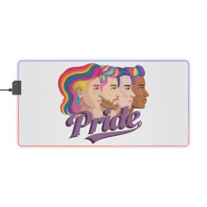 Vector Illustration Four Side Profiles Lgbtq Individuals With Vibrant Hair Colors - Led Gaming Mouse Pad