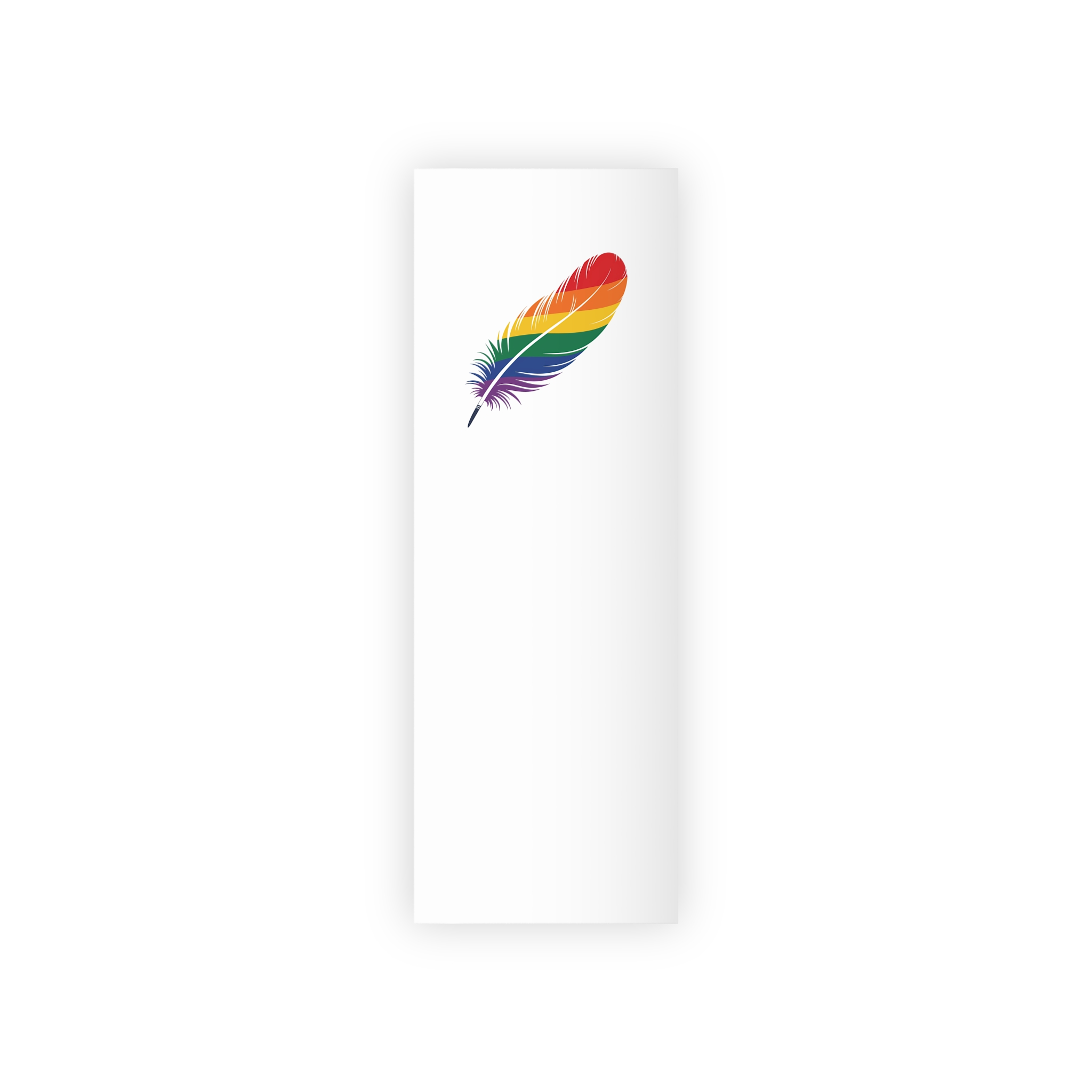 Single Feather Adorned With Vibrant Colors Rainbow Flag Gift Wrapping Paper Rolls 1pc - Image 5