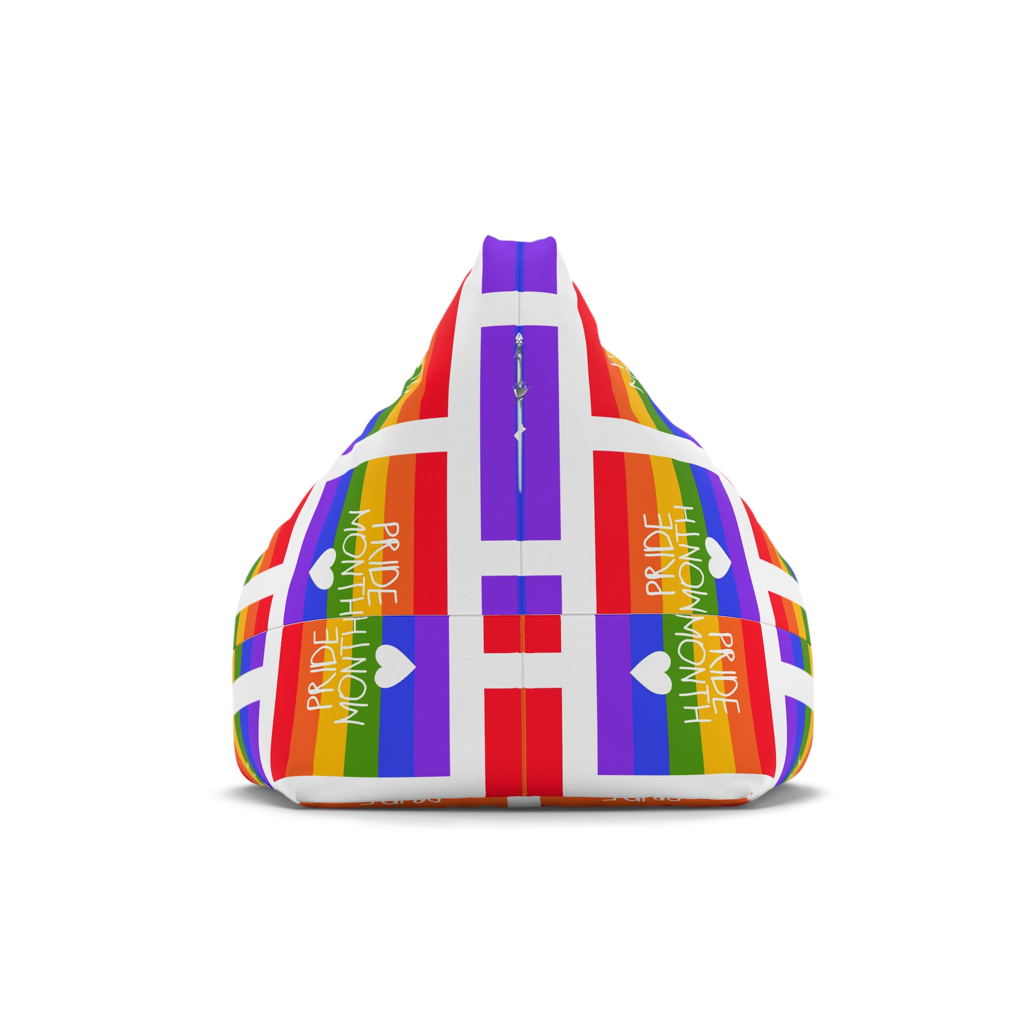 Cute Simple Banner Pride Month Symbols Pride Month With Lgbtq Flag Colours Bean Bag Chair Cover - Image 2