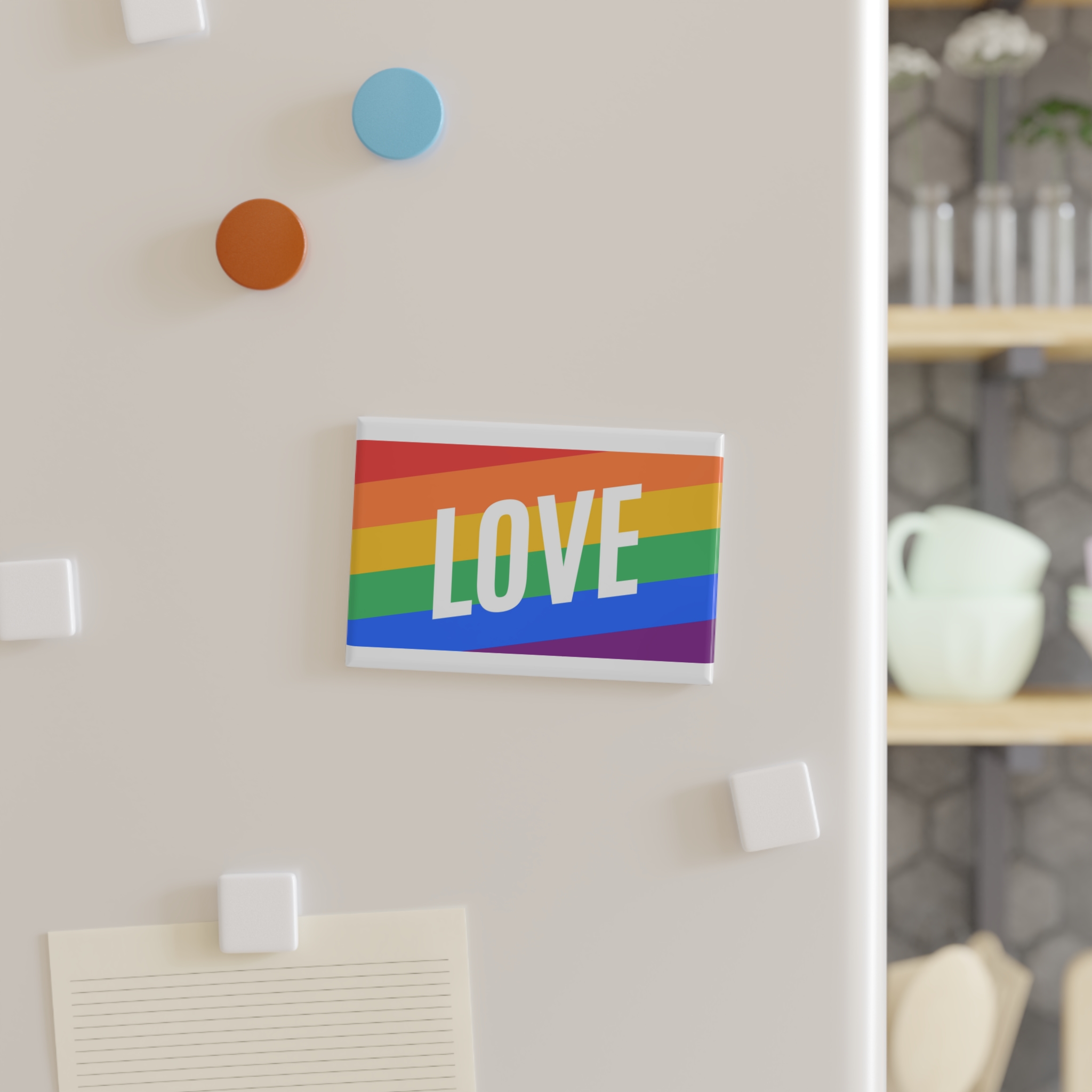 Lgbt Flag 5 Button Magnet Rectangle 1 And 10 Pcs - Image 3
