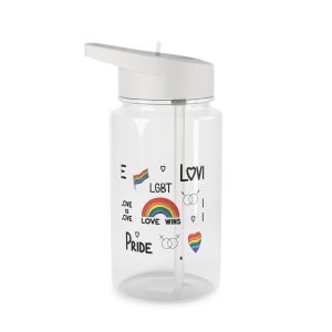Lgbtq Pride Seamless Illustration Rainbow Hearts Love Symbols Tritan Water Bottle