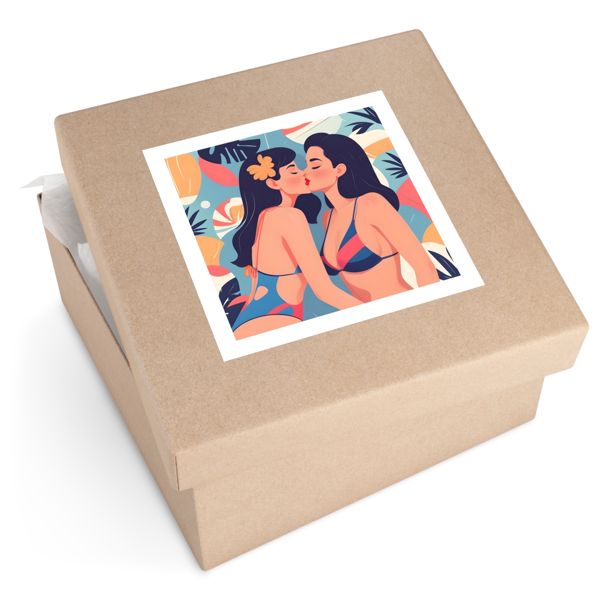 Lesbian Pride Design 7397DE Laminate Stickers Square - Image 51