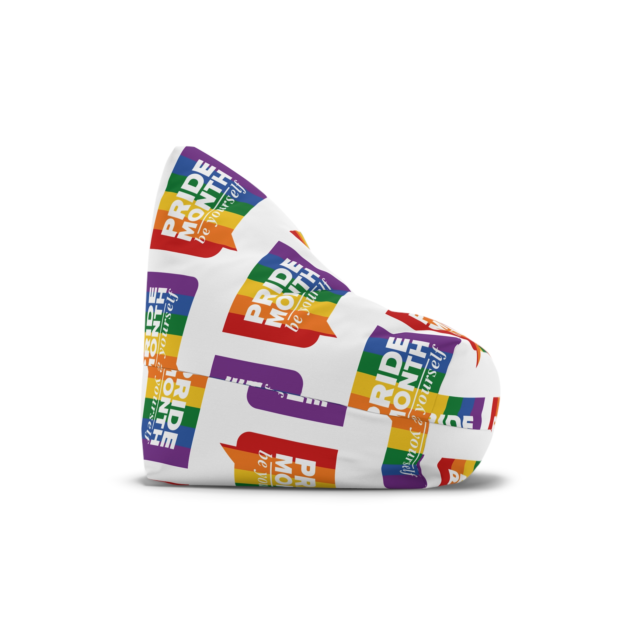 Lgbt Pride Month June Lgbt Flag Rainbow Flag Love Concept Vector Illustration Poster (1) Bean Bag Chair Cover - Image 3
