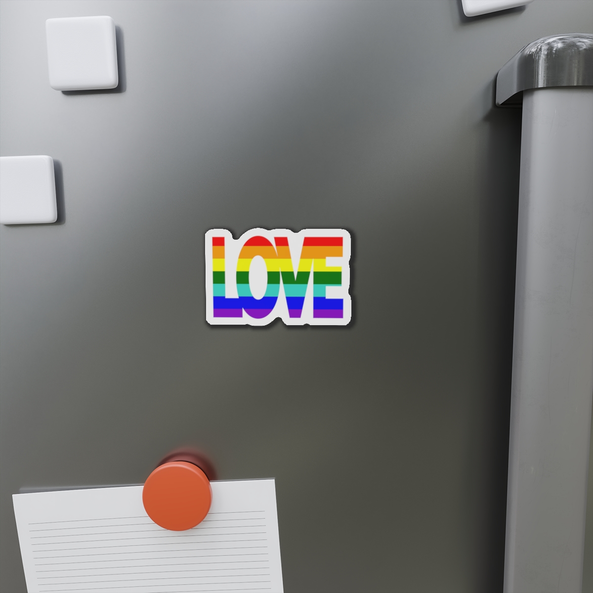 Lgbt Pride Flag Rainbow Flag Background Multicolored Peace Flag Movement Original Colors Symbol Die Cut Magnets - Image 5