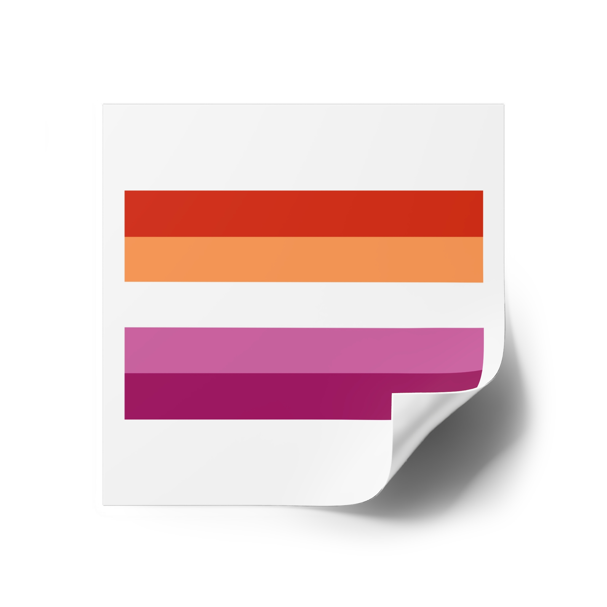 Lesbian Flag Laminate Stickers Square - Image 18