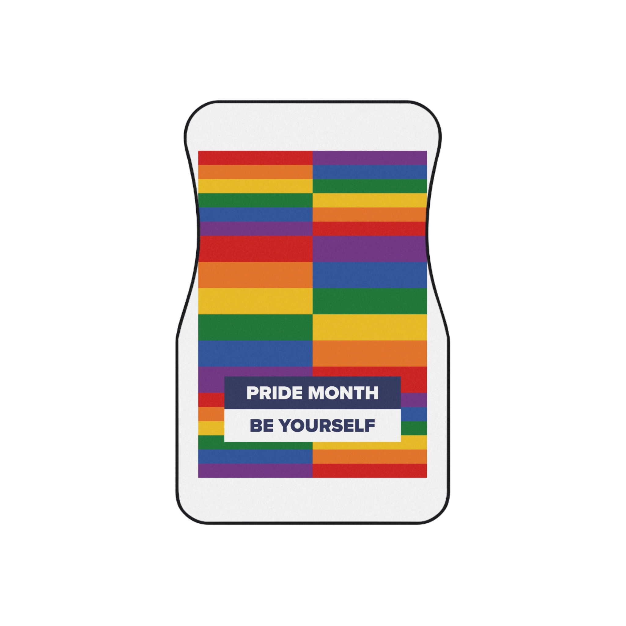 Lgbt Pride Month June Lesbian Gay Bisexual Transgender Lgbtq Flag Rainbow Vector(3) Car Mats Set Of 4 - Image 2