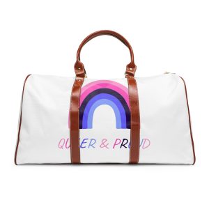 Colorful Rainbow Shape Omnisexual Pride Flag Happy Pride Day Lgbtqia Community Pride Month Vector Hand Drawn Doodle Posters Stickers Logo Cards (1) Waterproof Travel Bag