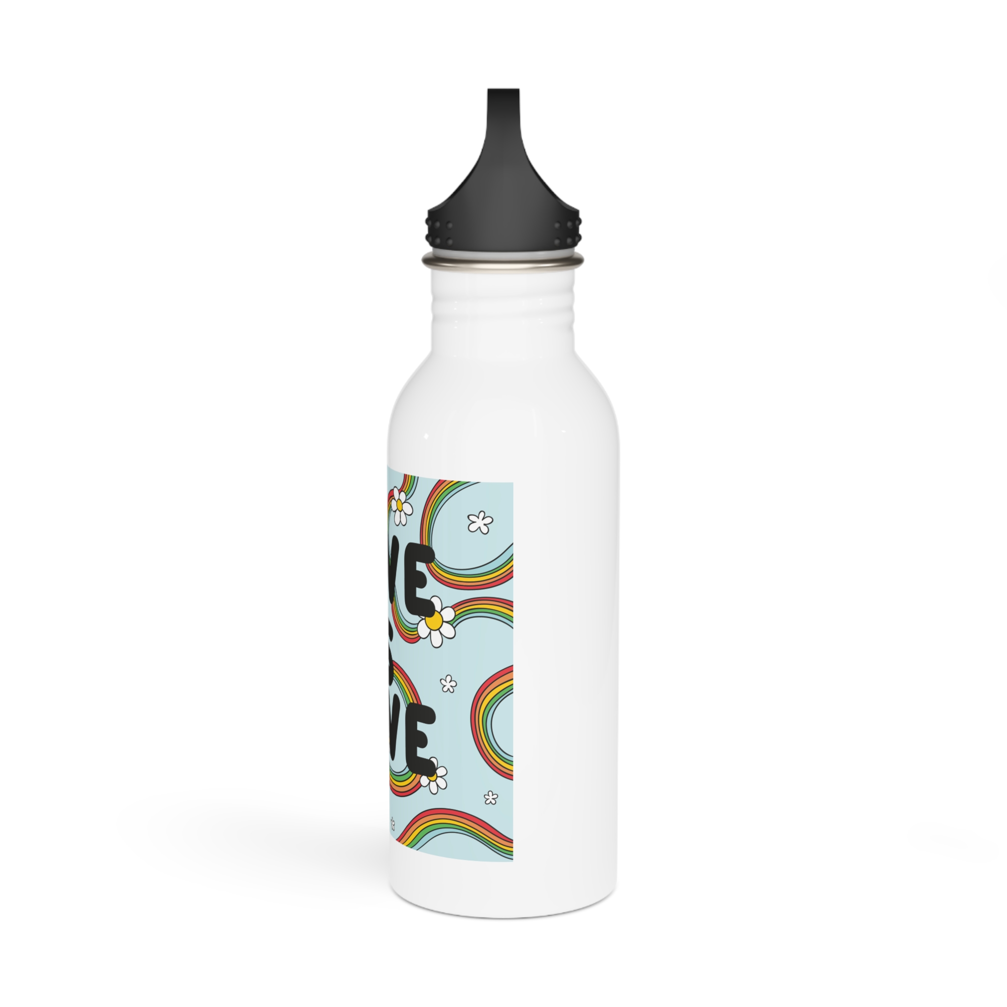 Pride Day Lettering Concept Stainless Steel Water Bottle - Image 4