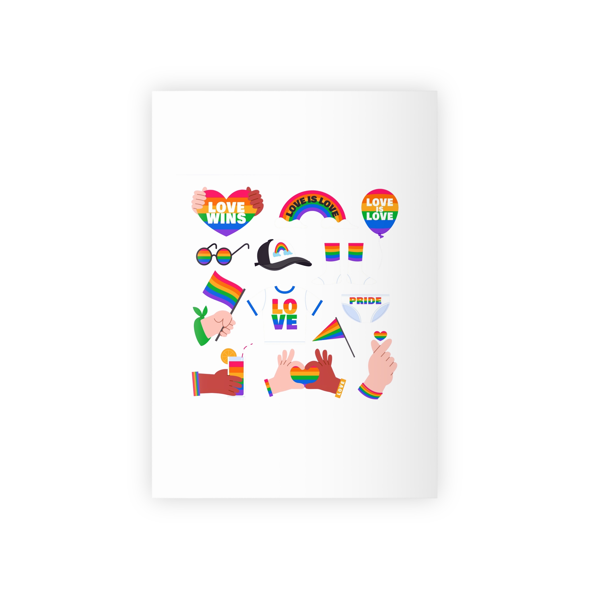 Elements Collection Pride Month Celebration Gift Wrapping Paper Rolls 1pc