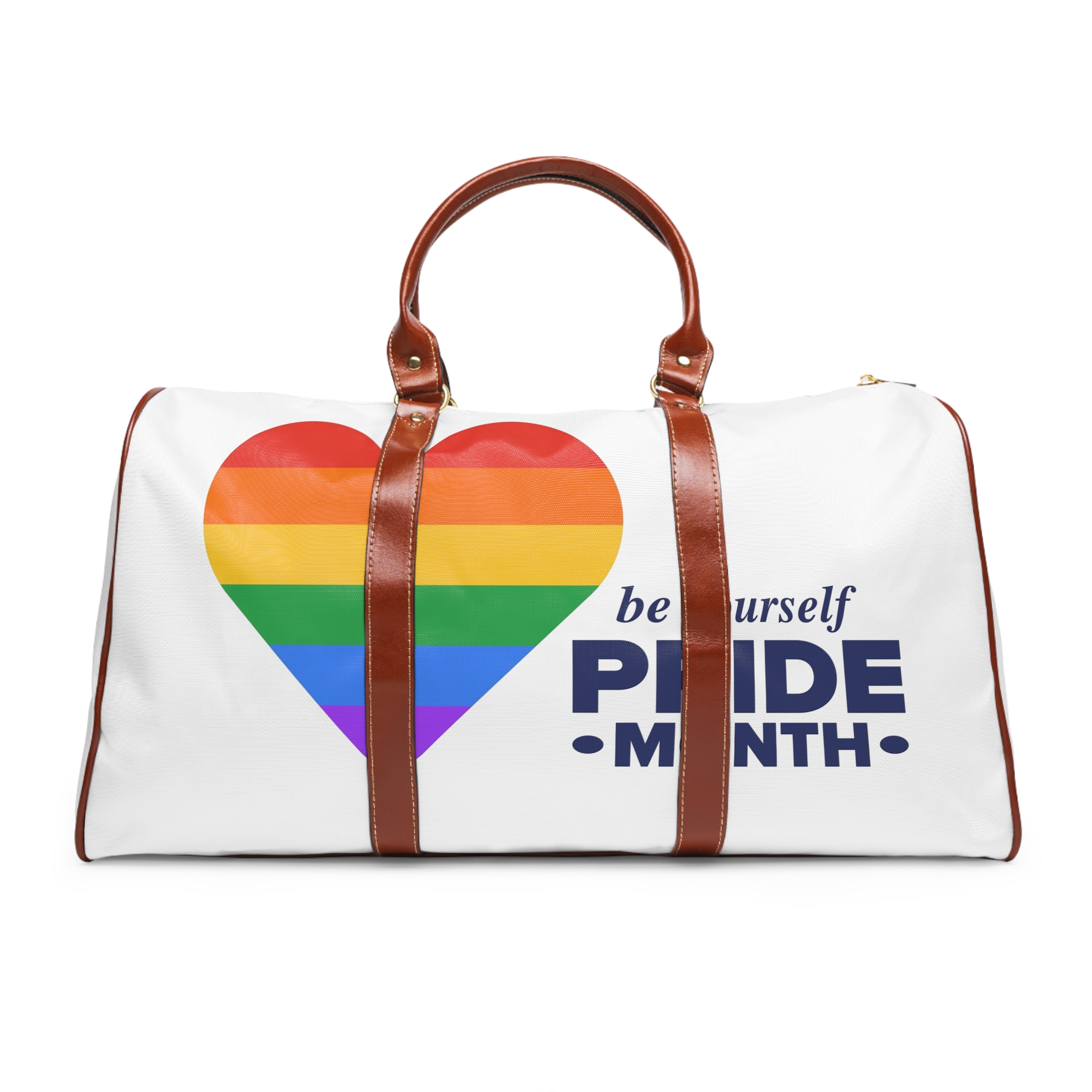 Lgbt Pride Month June Lgbt Flag Rainbow Flag Love Concept Vector Illustration Poster Waterproof Travel Bag