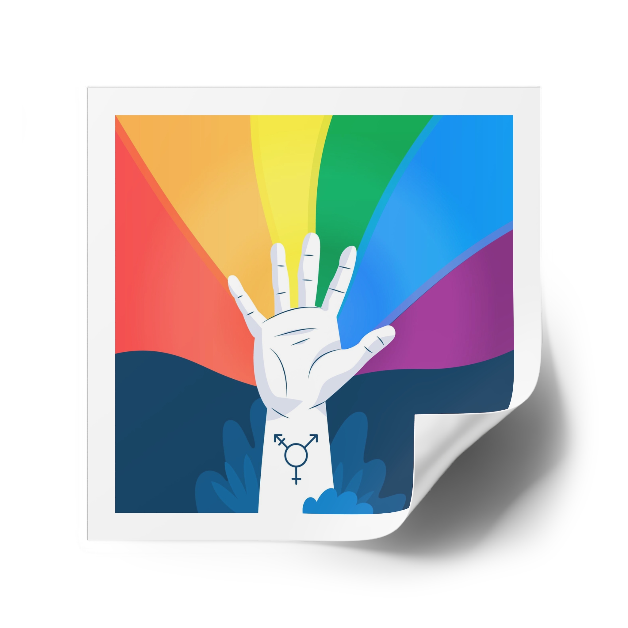 Pride Day Concept Laminate Stickers Square - Image 34