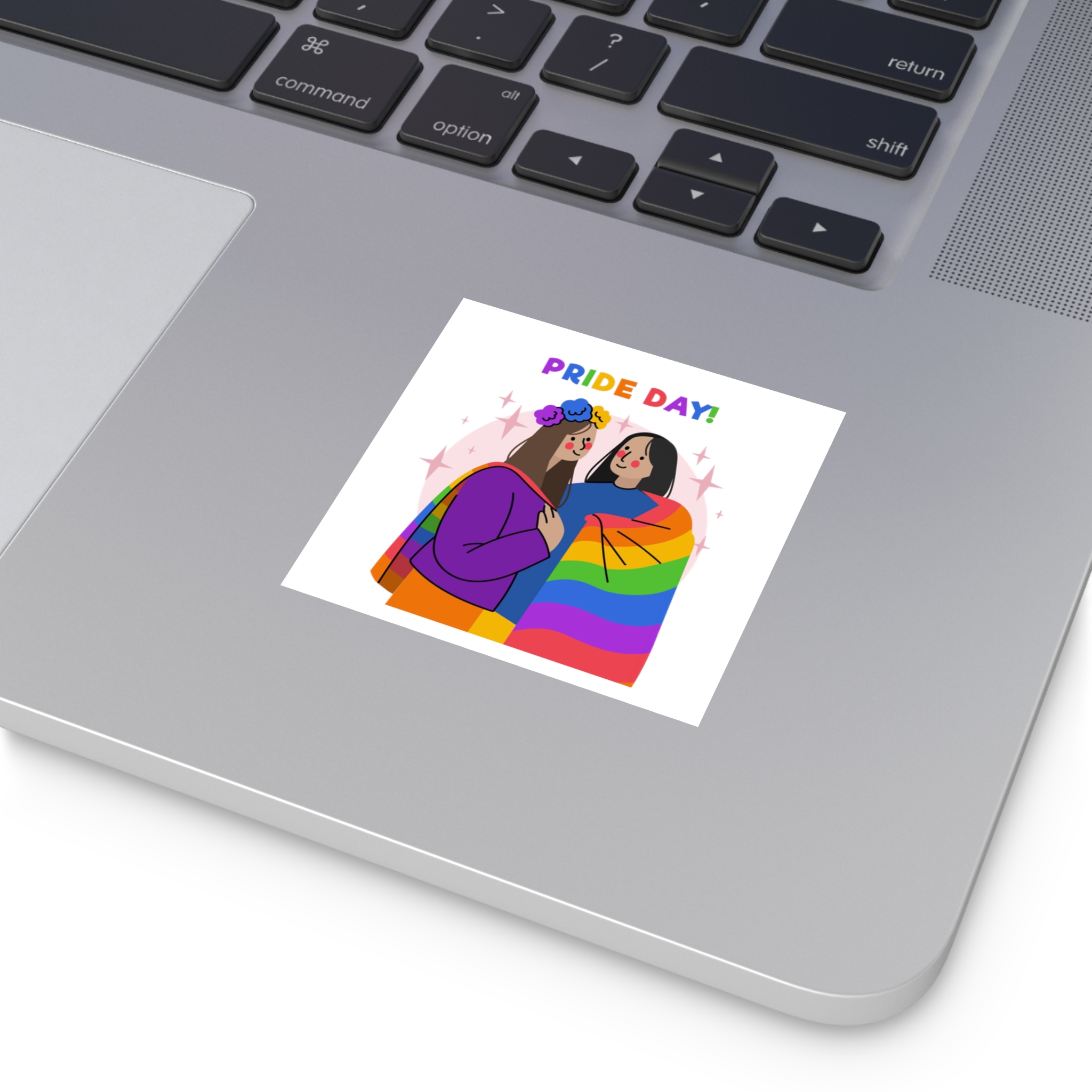 Hand Drawn Pride Day Illustration Laminate Stickers Square - Image 3