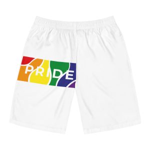 Gay Pride Month Colors Lgbtq Rainbow Background Tolerance Festival Mens Board Shorts Aop