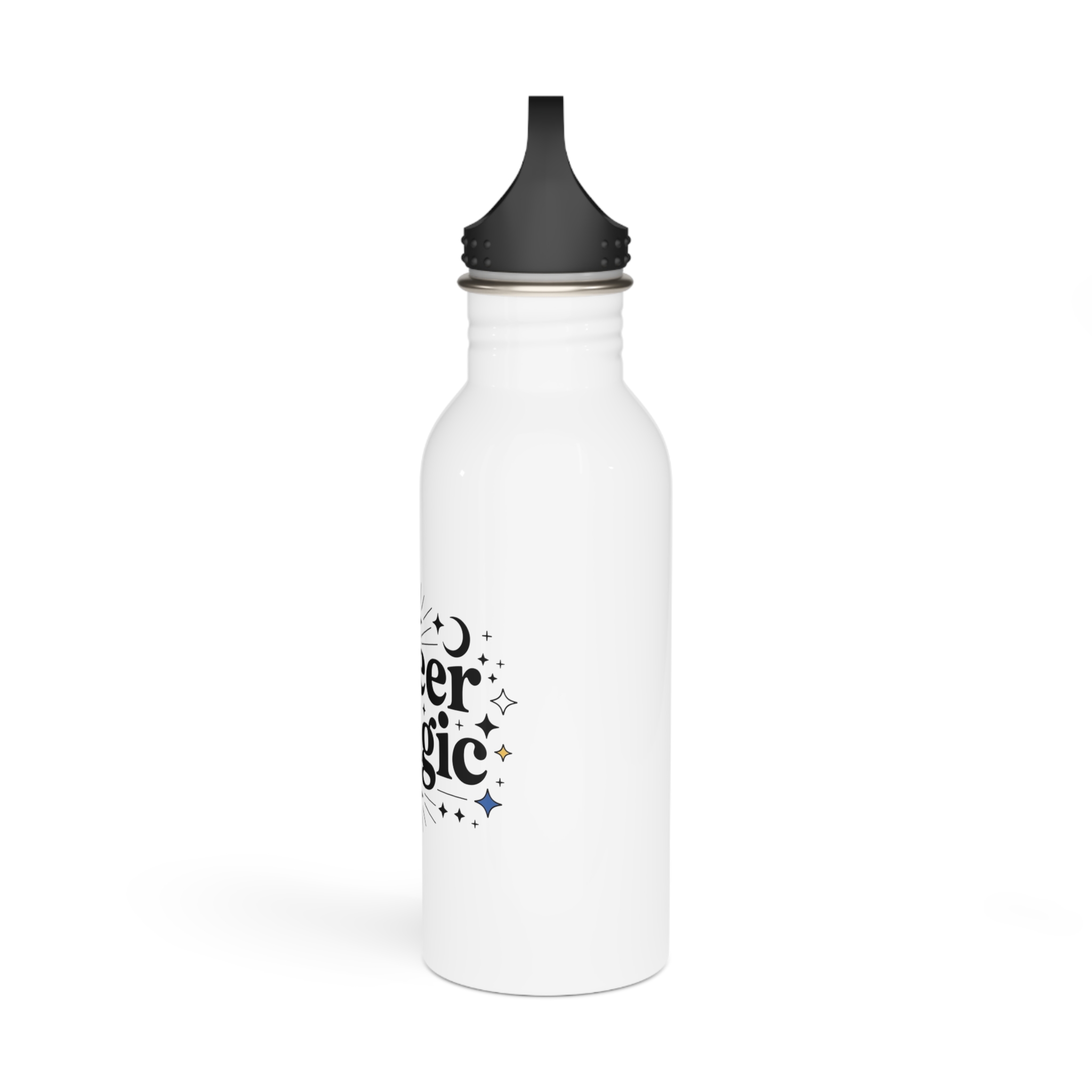 Queer Magic T Shirt Design Isolated White Background Stainless Steel Water Bottle - Image 4