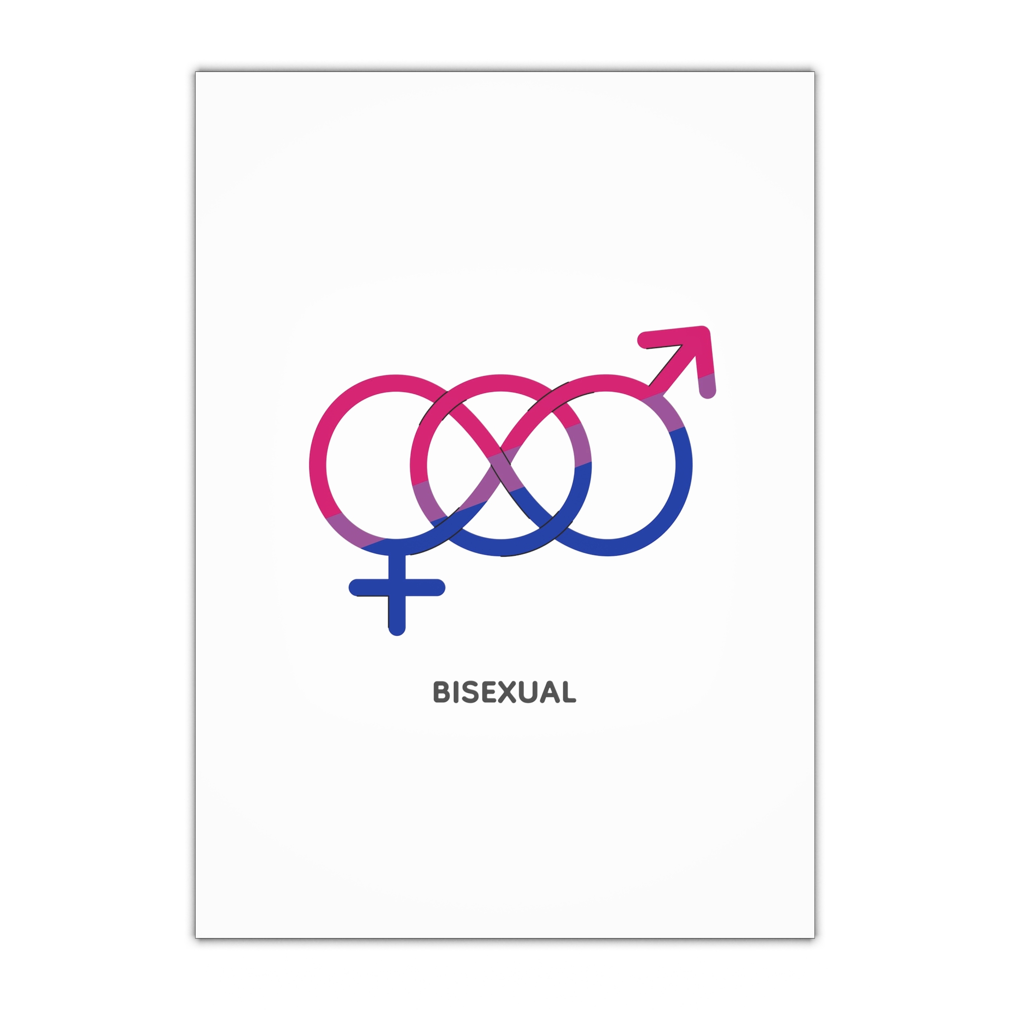 Bisexual Orientation Identity Symbol Gift Wrapping Paper Sheets 1pc