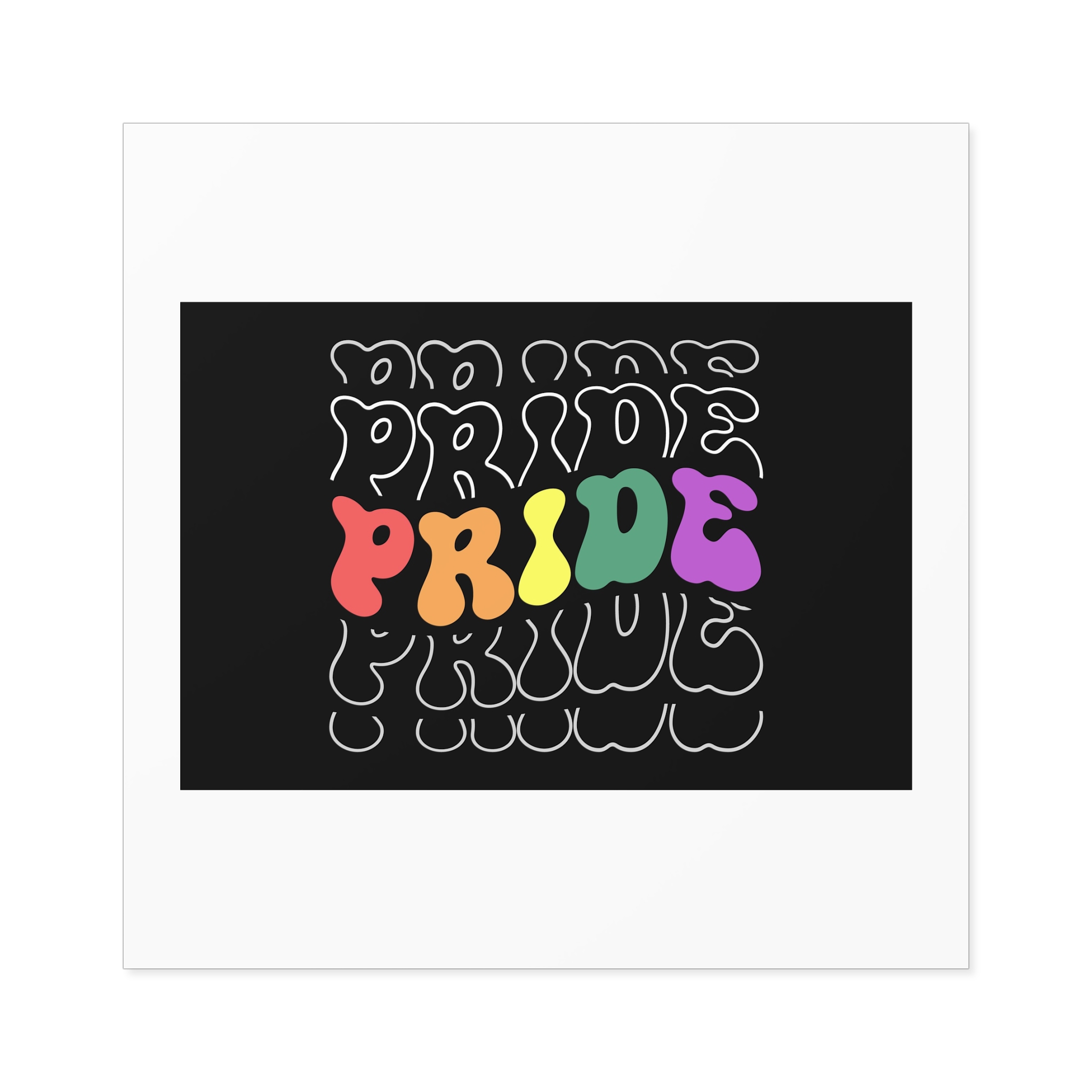 Pride Lgbt Gay Retro Tshirt Design(1) Laminate Stickers Square - Image 61