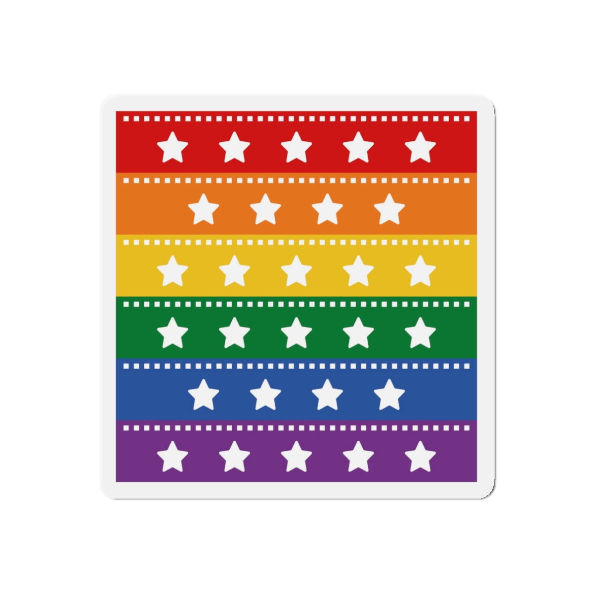 Lgbt Pride Month June Lesbian Gay Bisexual Transgender Lgbtq Flag Rainbow Vector(4) Die Cut Magnets - Image 4