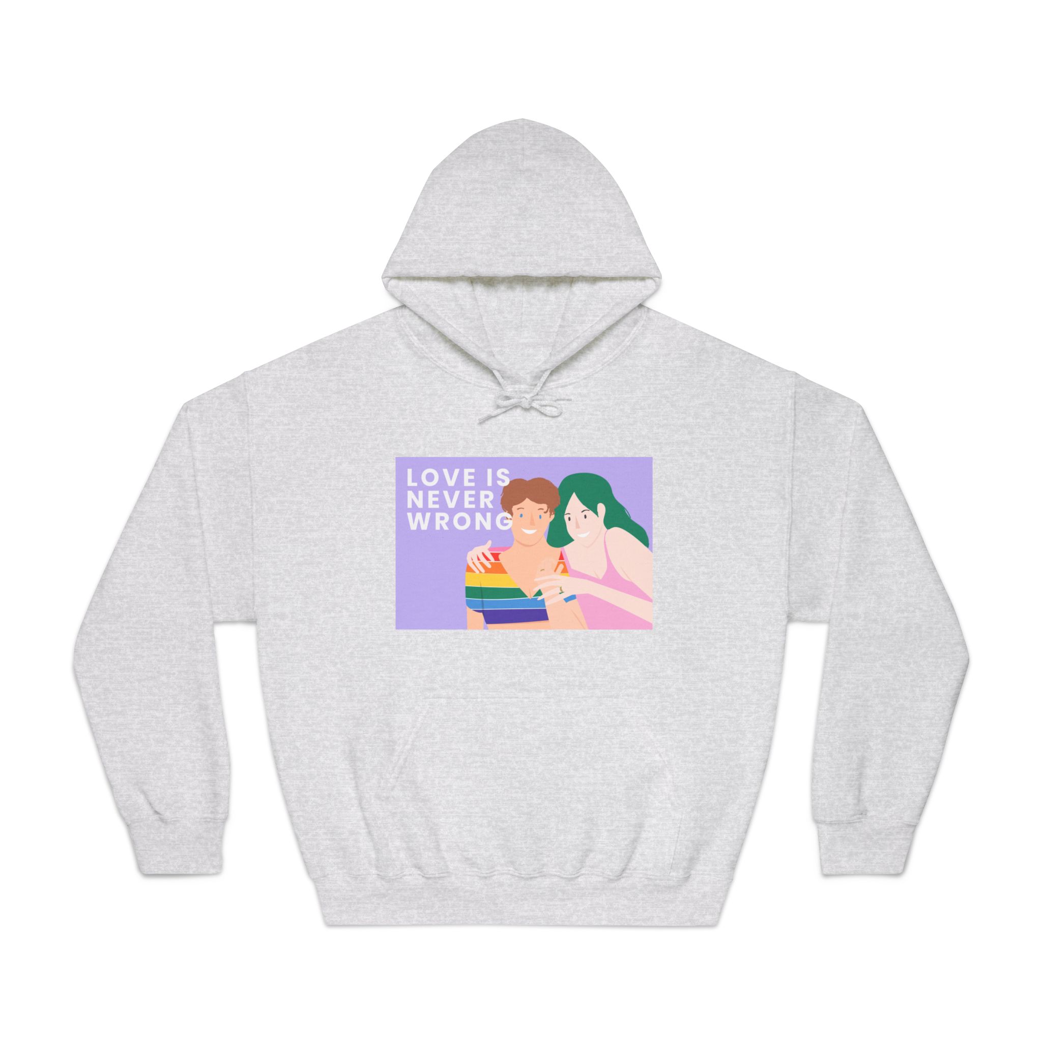 Lgbtq Gay Couple Banner Template Pride Month Unisex Dryblend Hooded Sweatshirt - Image 5