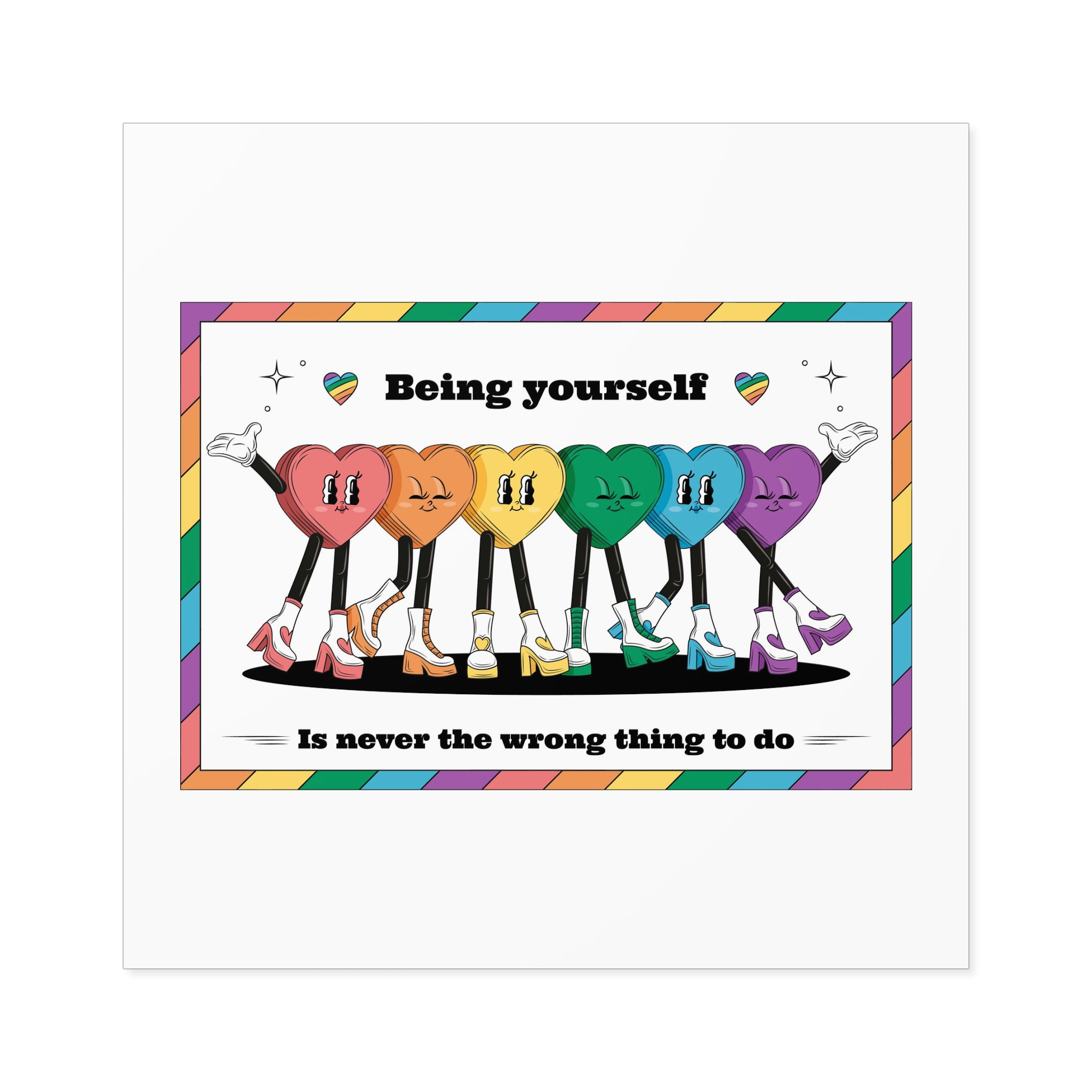 Illustration Pride Month Celebration Laminate Stickers Square - Image 57