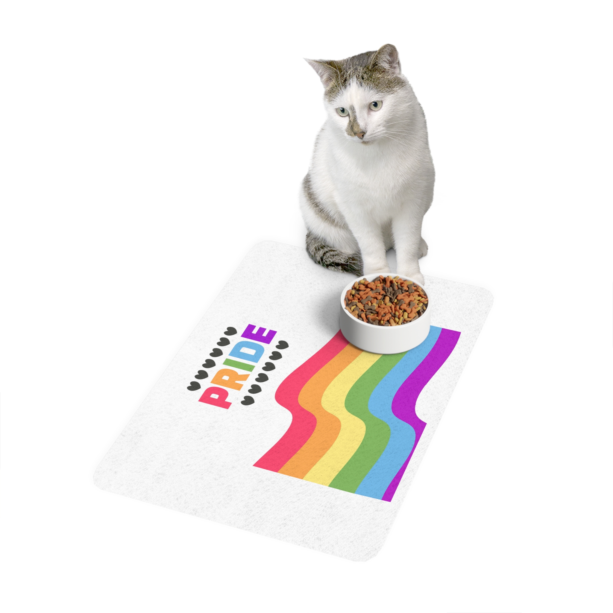 Pride Background With Flag Lgbtq Pride Pet Food Mat 12x18 - Image 3