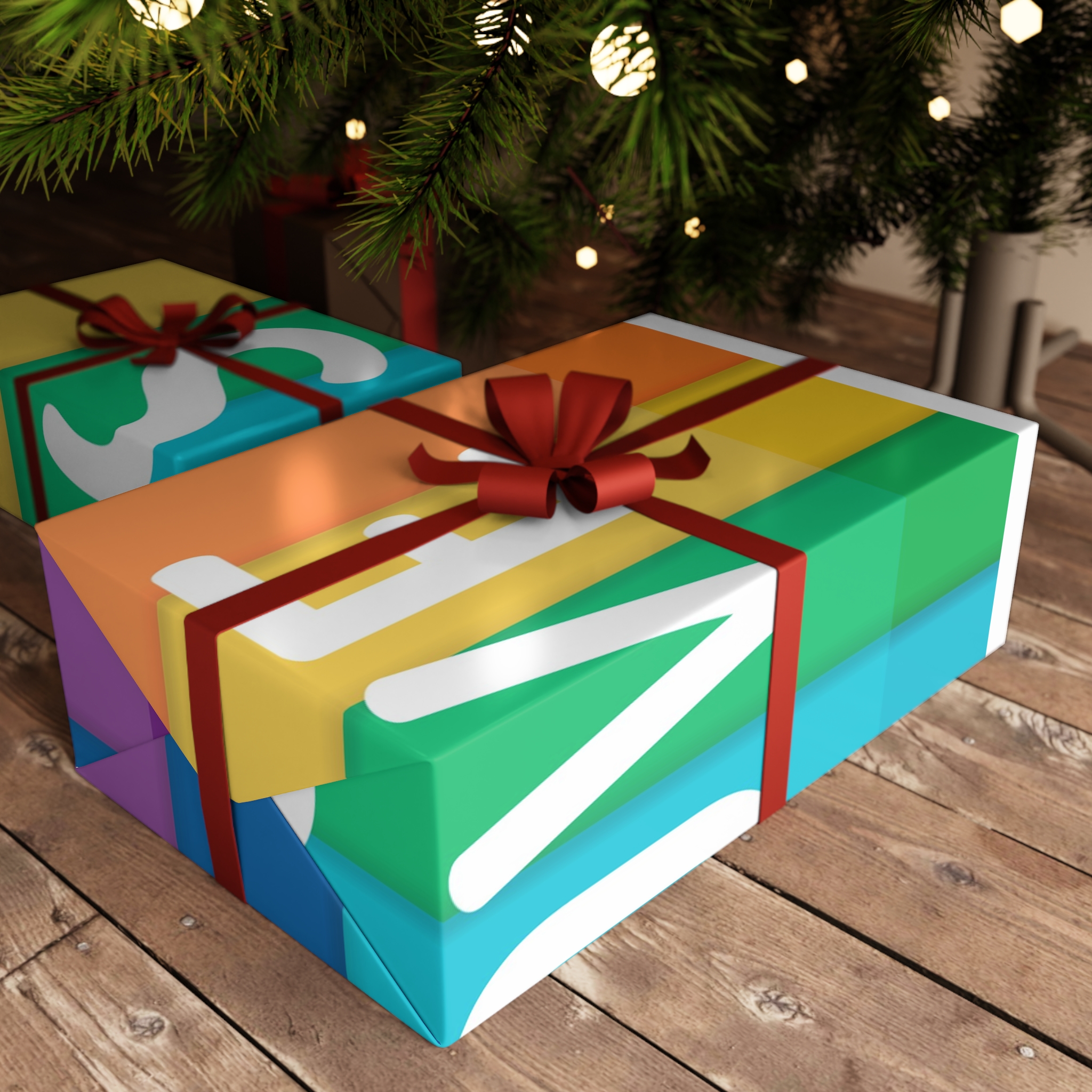 Rainbow Colored Background With Love Is Love Concept Pride Month Gift Wrapping Paper Sheets 1pc - Image 6