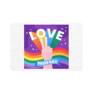 Pride Day Event Message Design Pet Food Mat 12x18