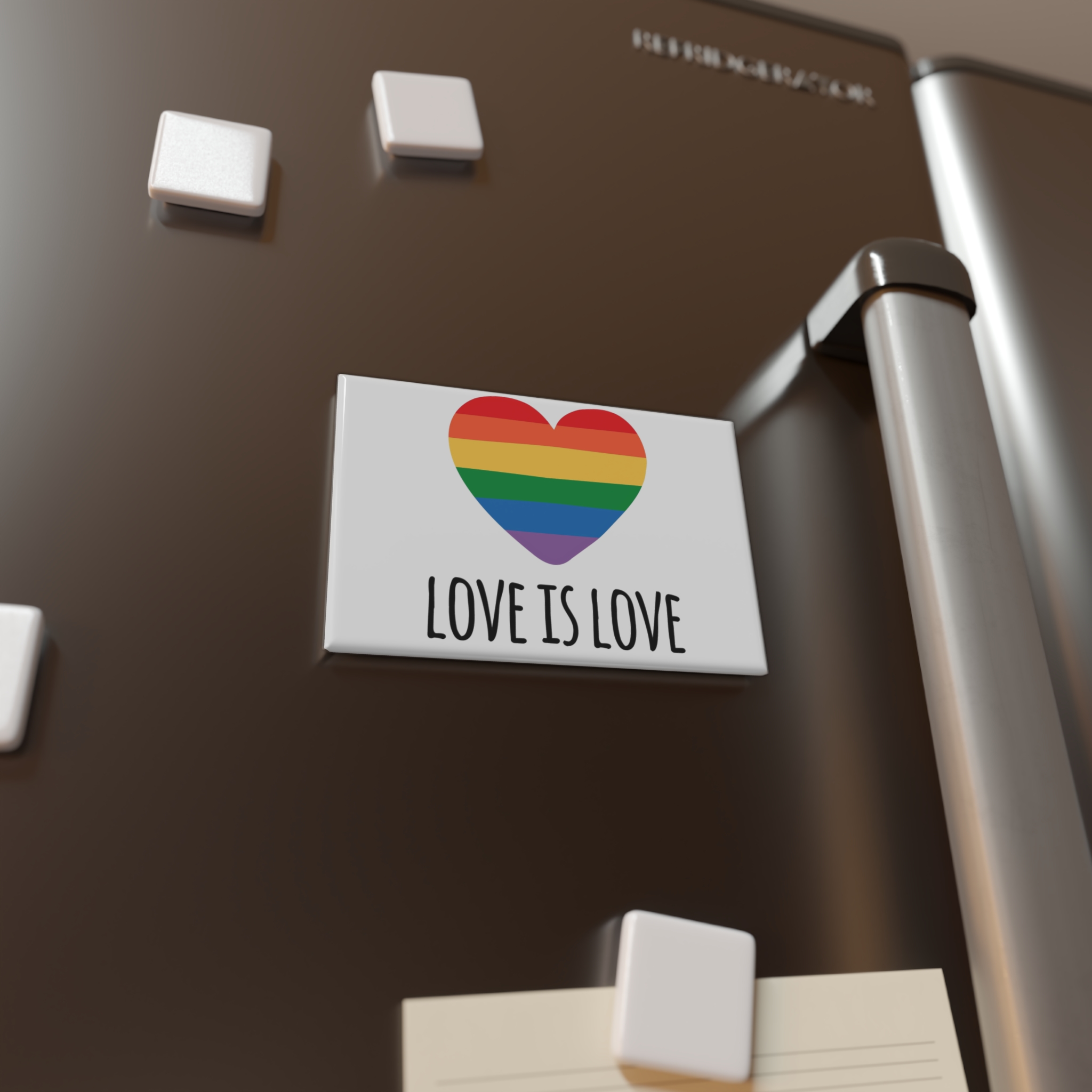 Vector Sketch Lgbt Rainbow Love Is Love Lettering (1) Button Magnet Rectangle 1 And 10 Pcs - Image 8