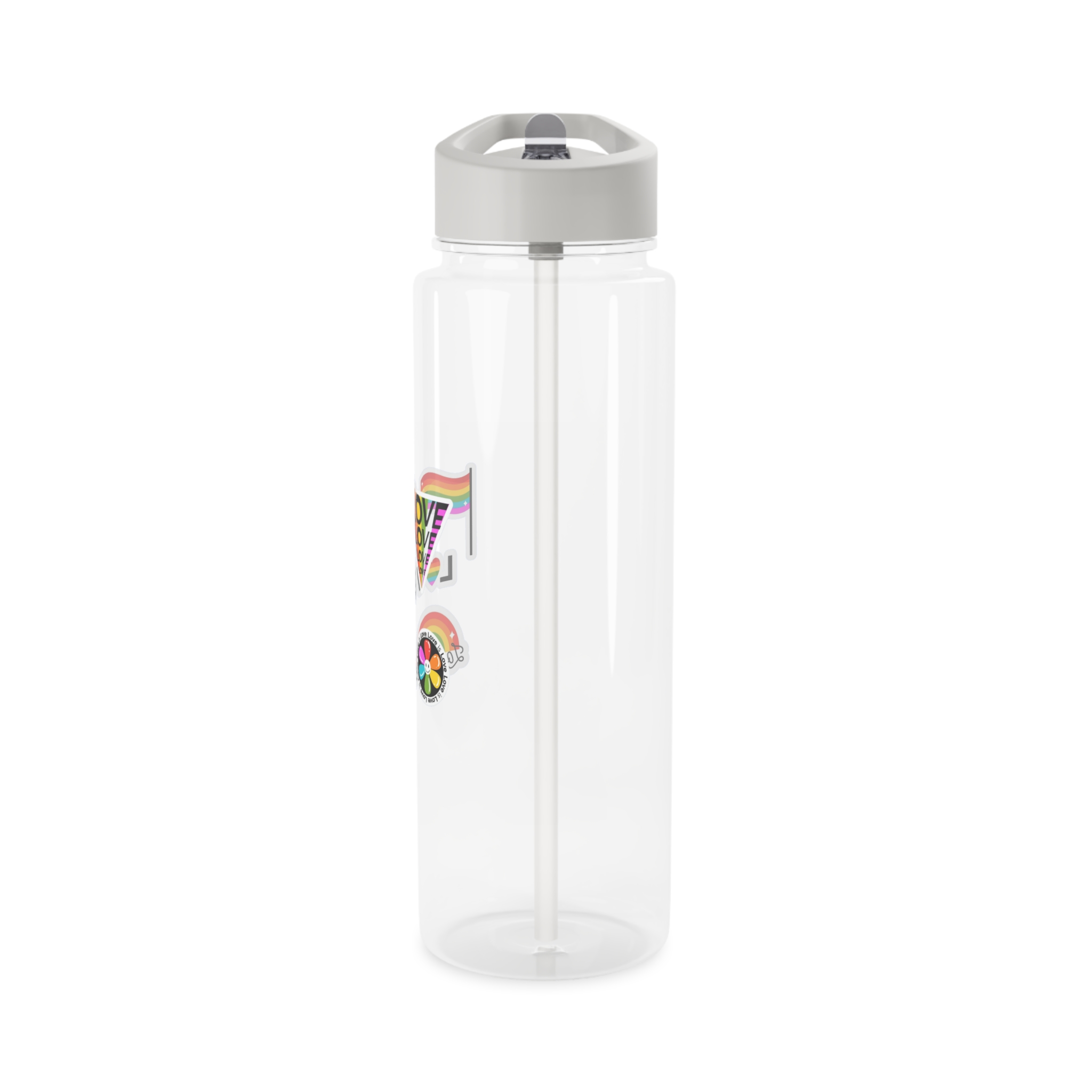 Pride Day Badges With Flag Tritan Water Bottle - Image 7