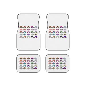 Set Colorful Lgbtq Pride Flag Rainbows Gender Equality Sexual Identity Pride Flags Collection Lgbtqia Community Pride Month Car Mats Set Of 4