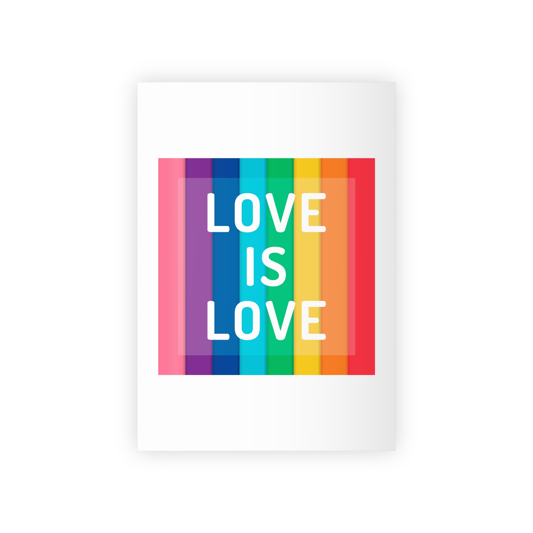 Rainbow Colored Background With Love Is Love Concept Pride Month Gift Wrapping Paper Rolls 1pc