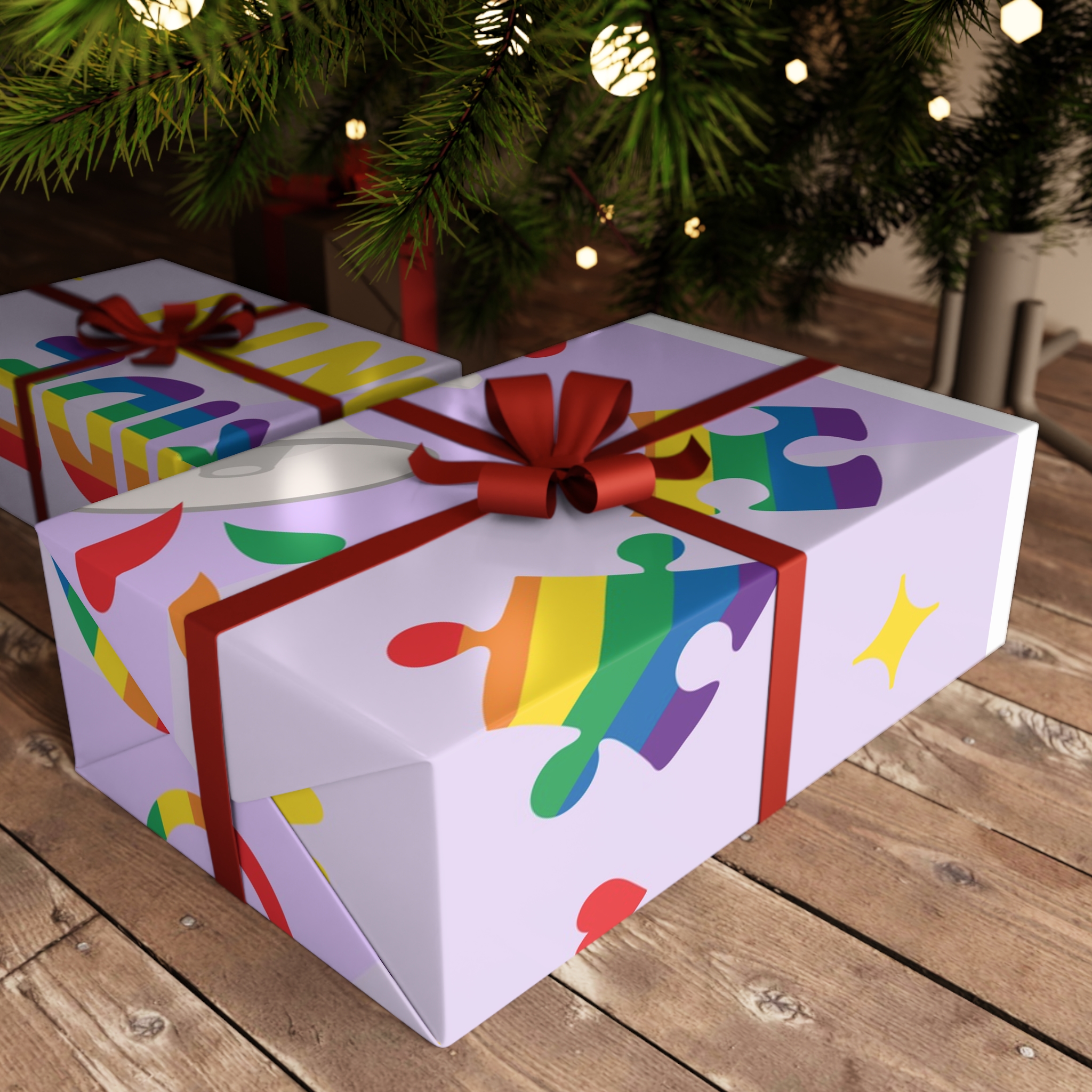 Pride Month Lgbtq Symbol Rainbow Colors Cute Elements Set Gift Wrapping Paper Sheets 1pc - Image 6