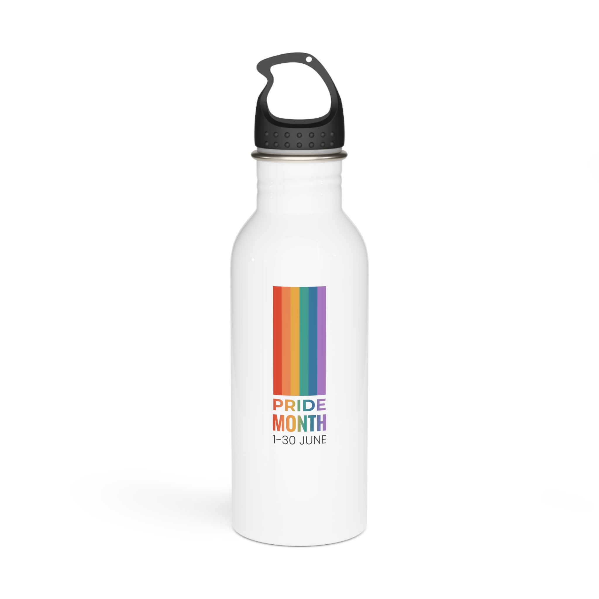 Lgbtq Pride Month Vertical Banner Card Poster Template With Rainbow Gay Parade Celebration Vector Stainless Steel Water Bottle