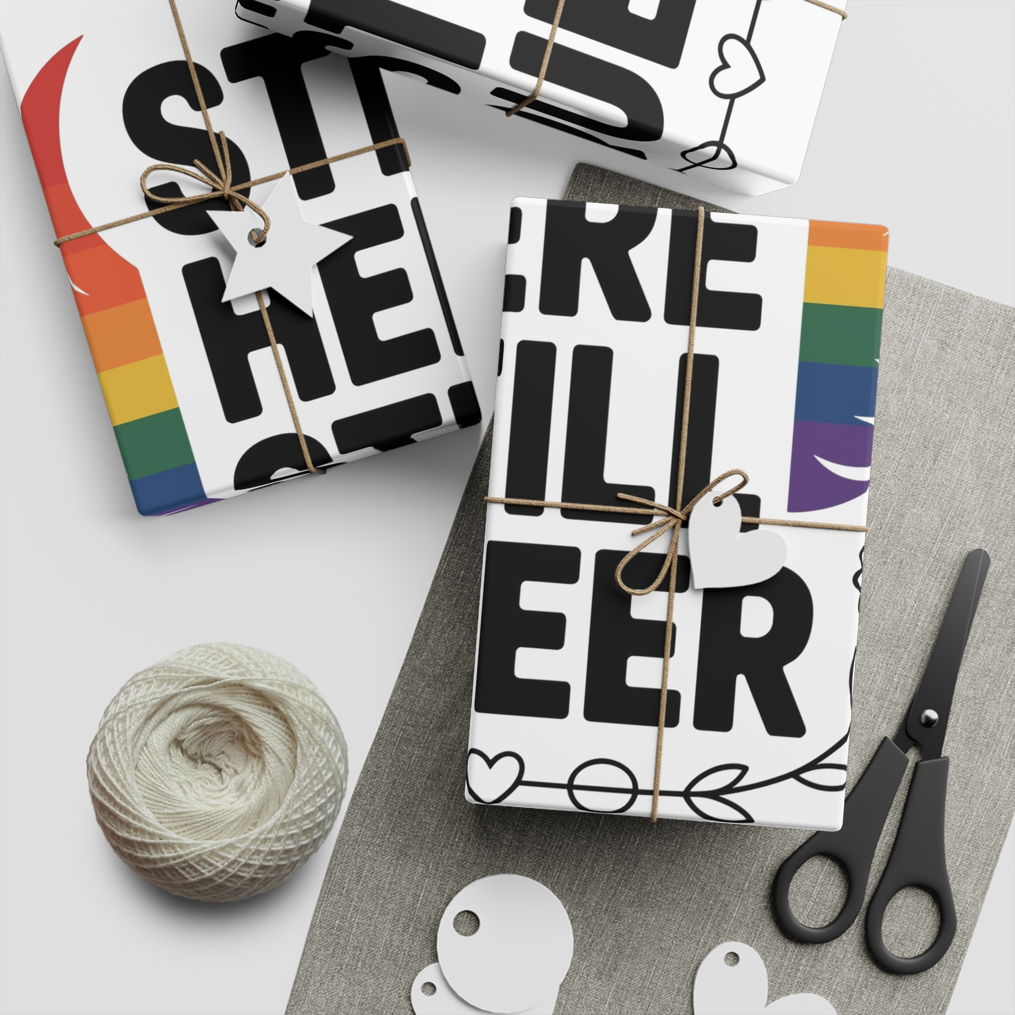 Still Here Still Queer T Shirt Design Isolated White Background 2 Gift Wrapping Paper Sheets 1pc - Image 2