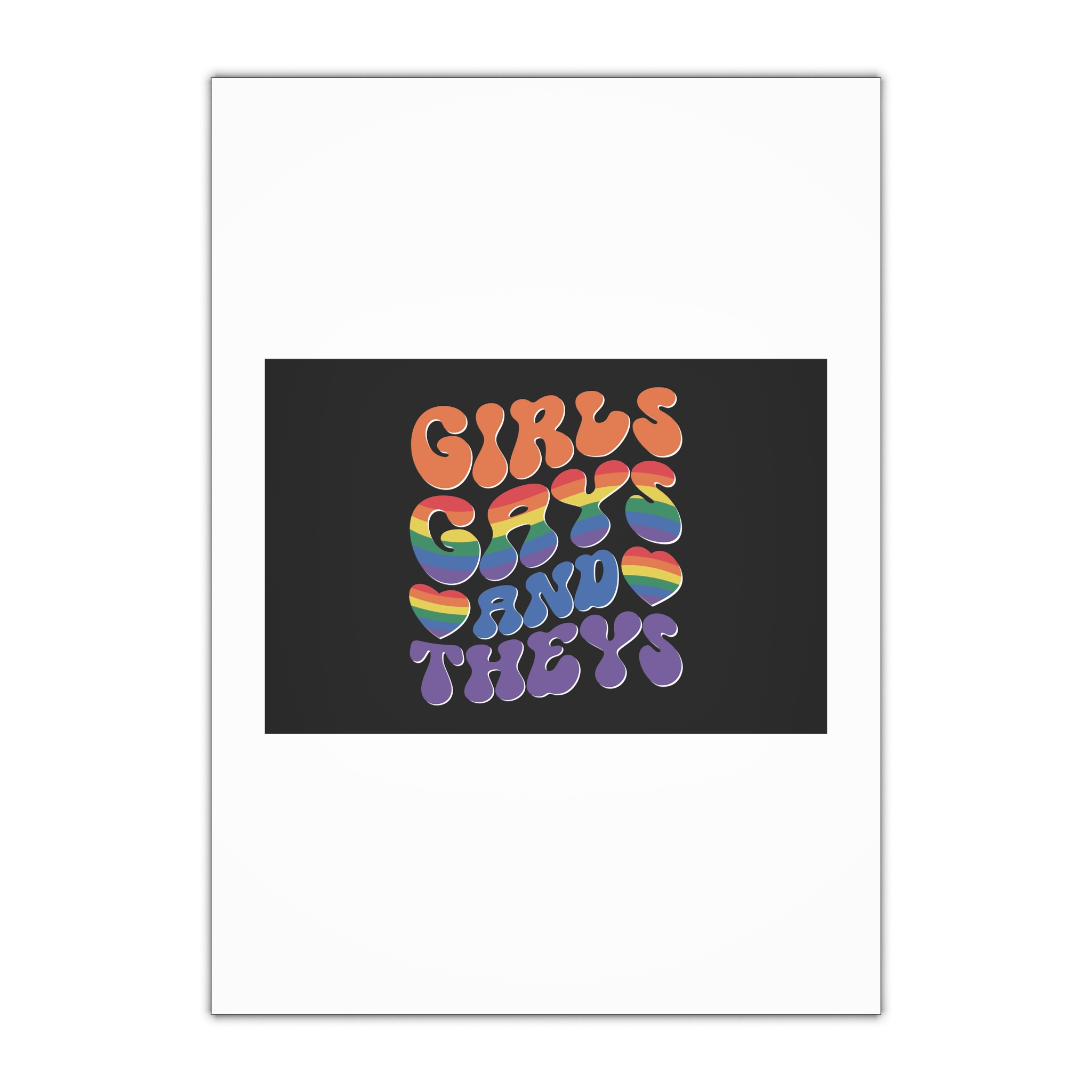 Colorful Poster With Words Girls Theyre Always Theyre Too Much Gift Wrapping Paper Sheets 1pc