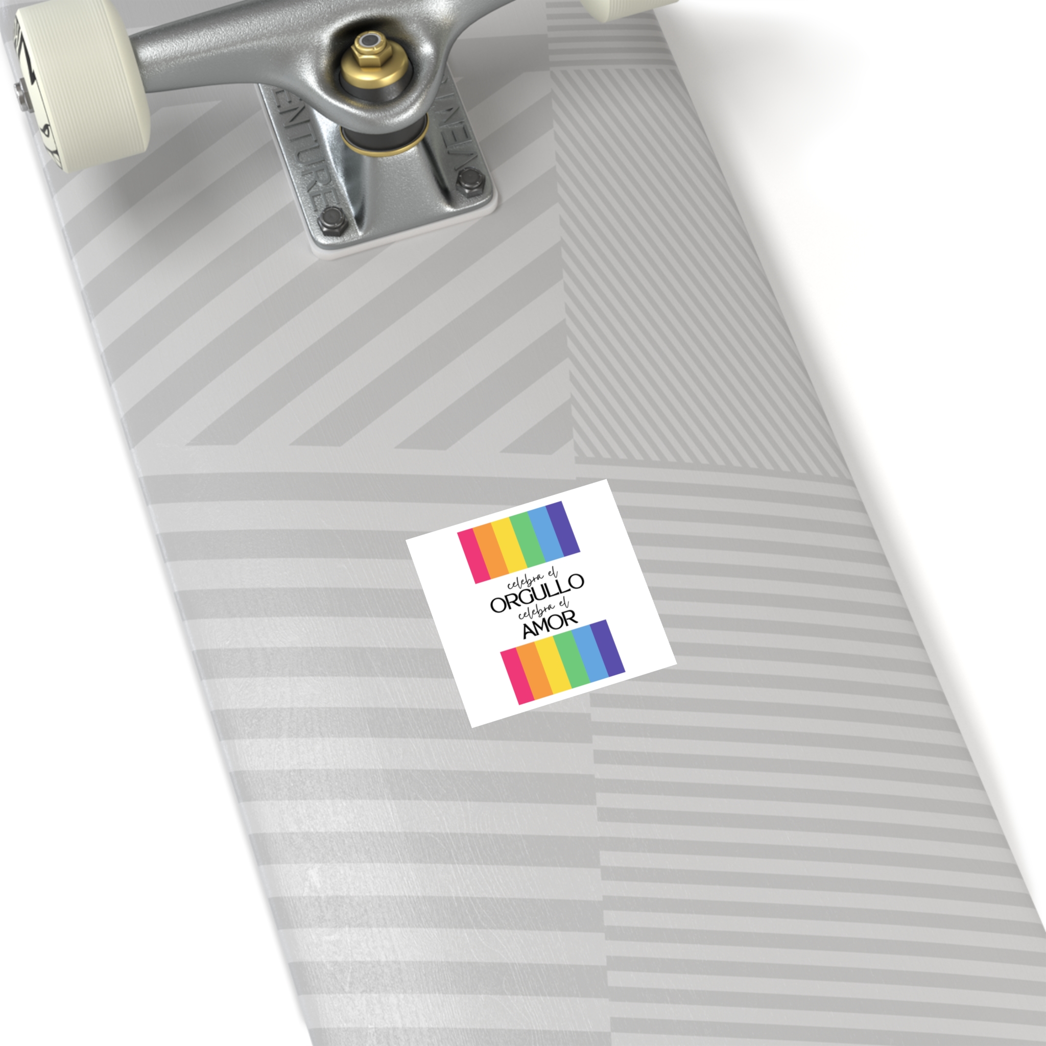 Happy Pride Month Rainbow Background Template Design Laminate Stickers Square - Image 4
