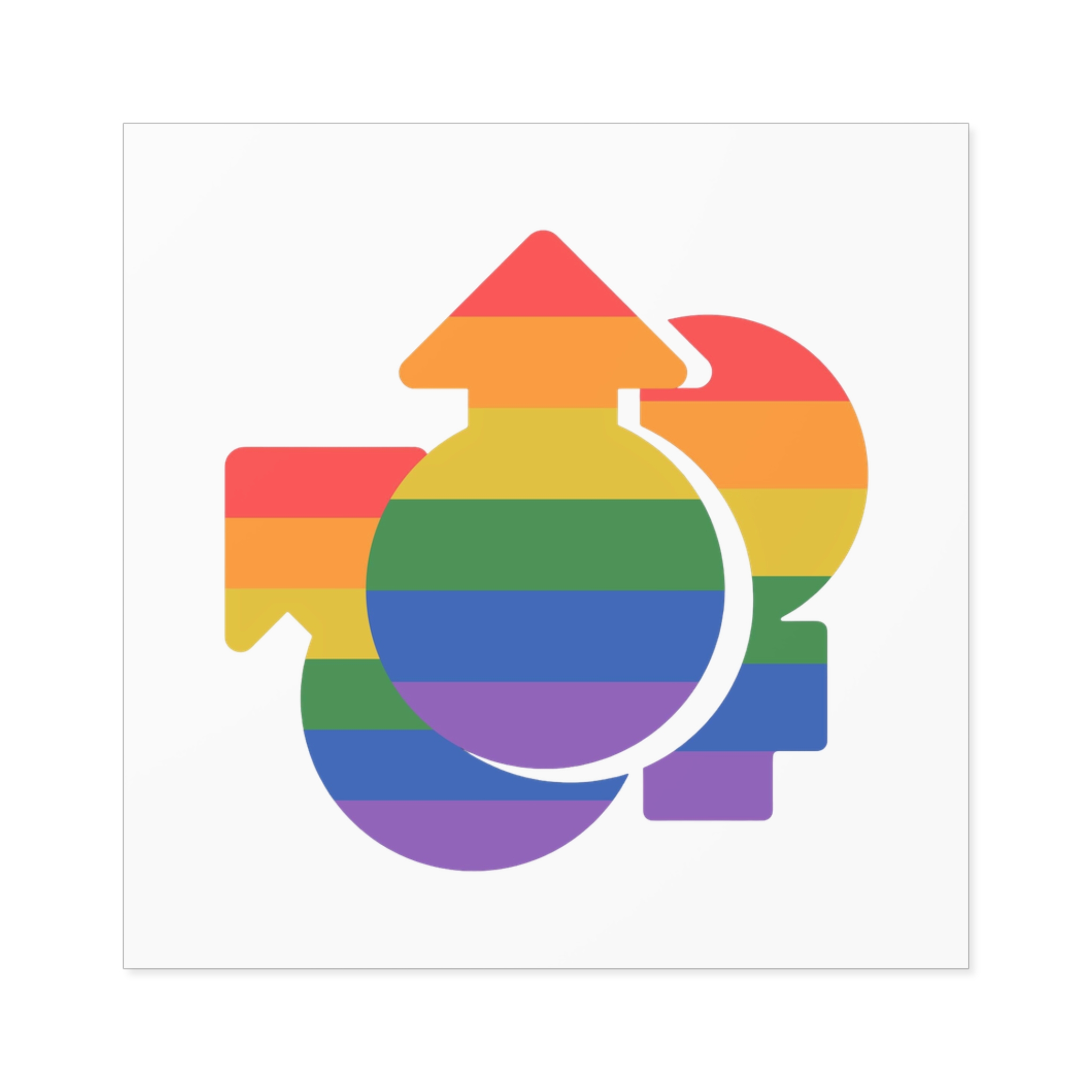 Lgbt Icon Isolated Black Background Lgbt Community Human Rights Concept Vector Flat Illustration Poster Card Banner Laminate Stickers Square - Image 25