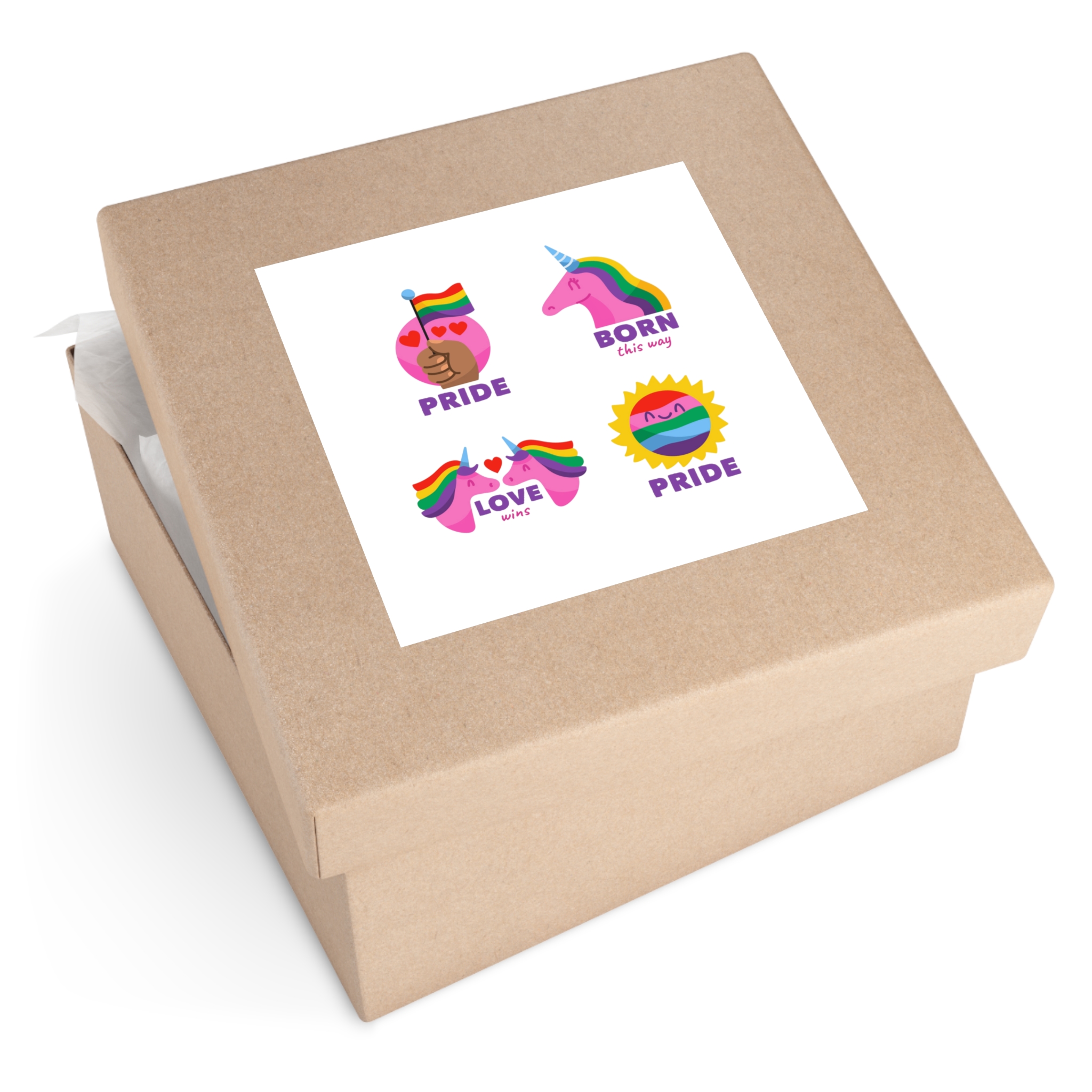 Illustrations Pride Day Badges Set Laminate Stickers Square - Image 59