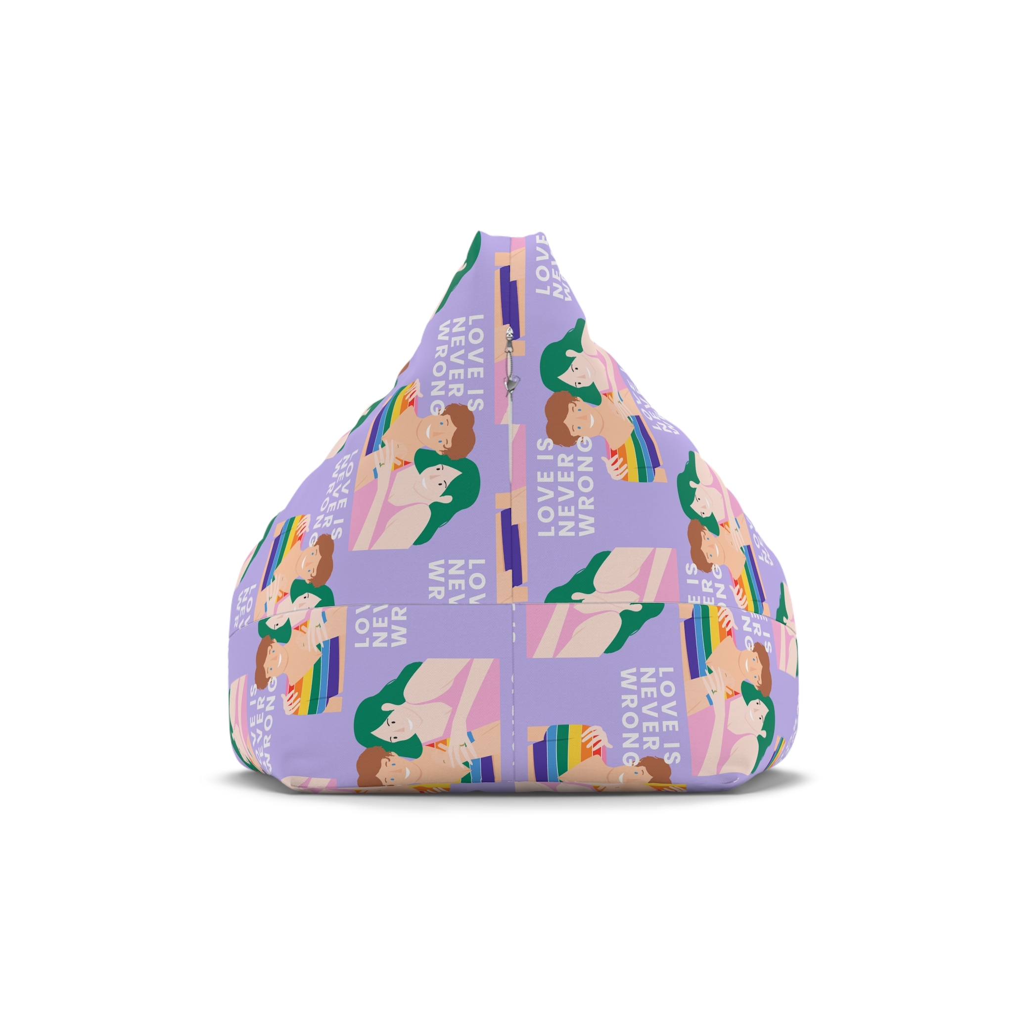 Lgbtq Gay Couple Banner Template Pride Month Bean Bag Chair Cover - Image 2