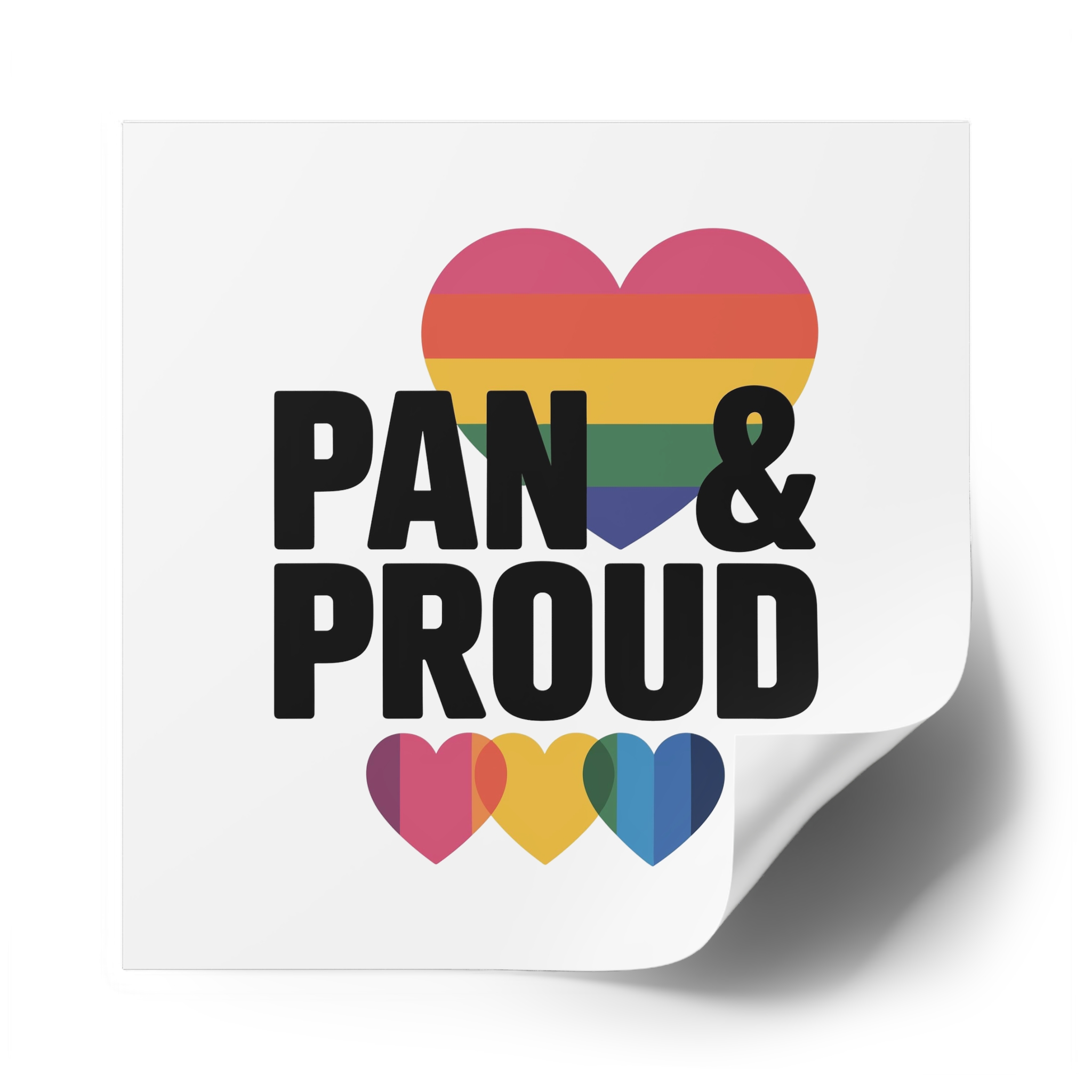 Pan Proud T Shirt Design Isolated White Background 2 Laminate Stickers Square - Image 50