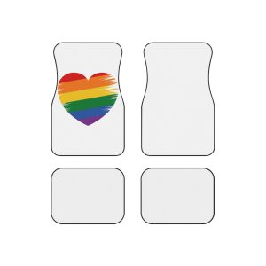 Lgbt Pride Month June Lesbian Gay Bisexual Transgender Lgbtq Flag Rainbow Vector(1) (1) Car Mats Set Of 4