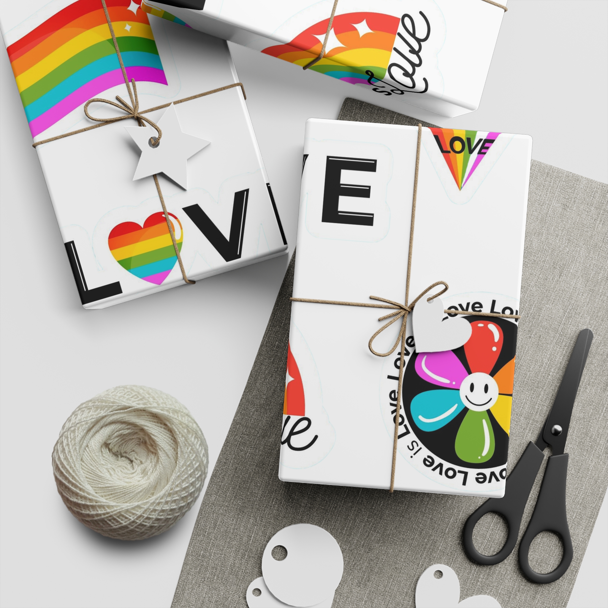 Pride Day Badges With Flag Gift Wrapping Paper Sheets 1pc - Image 2