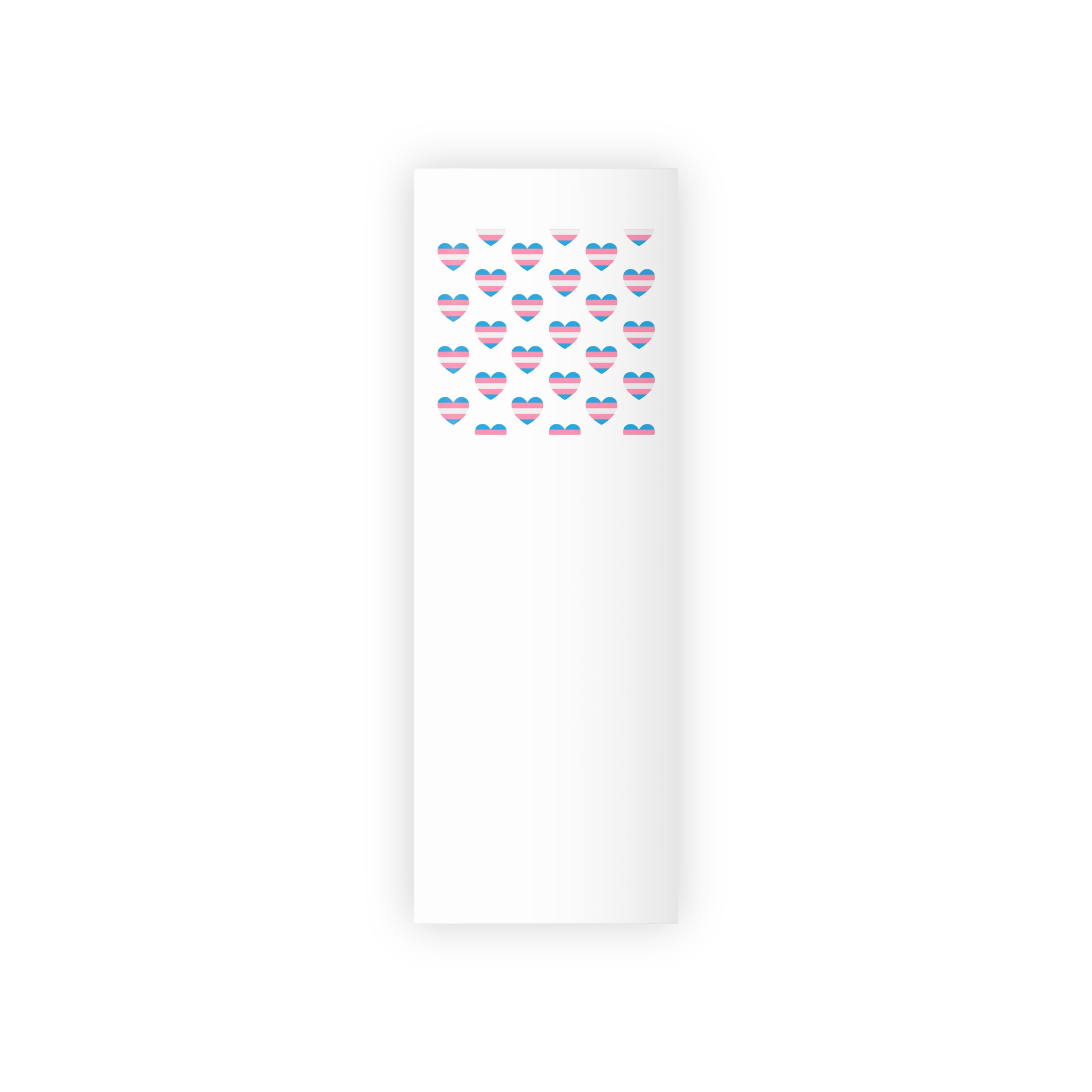 Vector Seamless Pattern Trans Lgbt Flag Heart Gift Wrapping Paper Rolls 1pc - Image 5