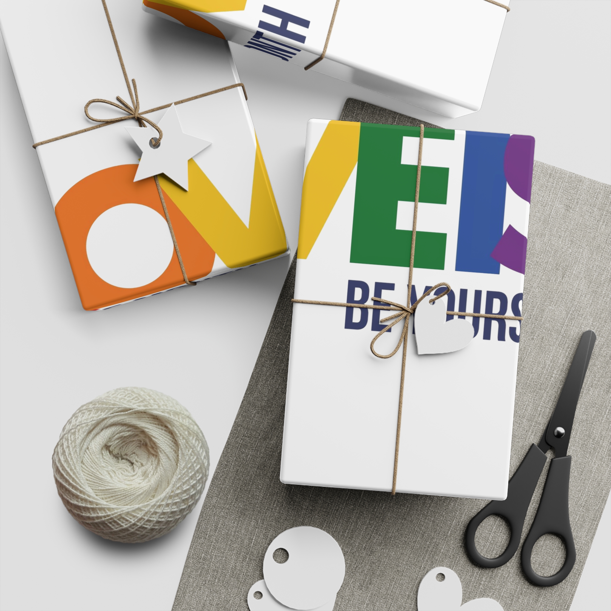 Lgbt Pride Month June 2026 Lesbian Gay Bisexual Transgender Lgbtq Flag Rainbow Love Vector Gift Wrapping Paper Sheets 1pc - Image 2