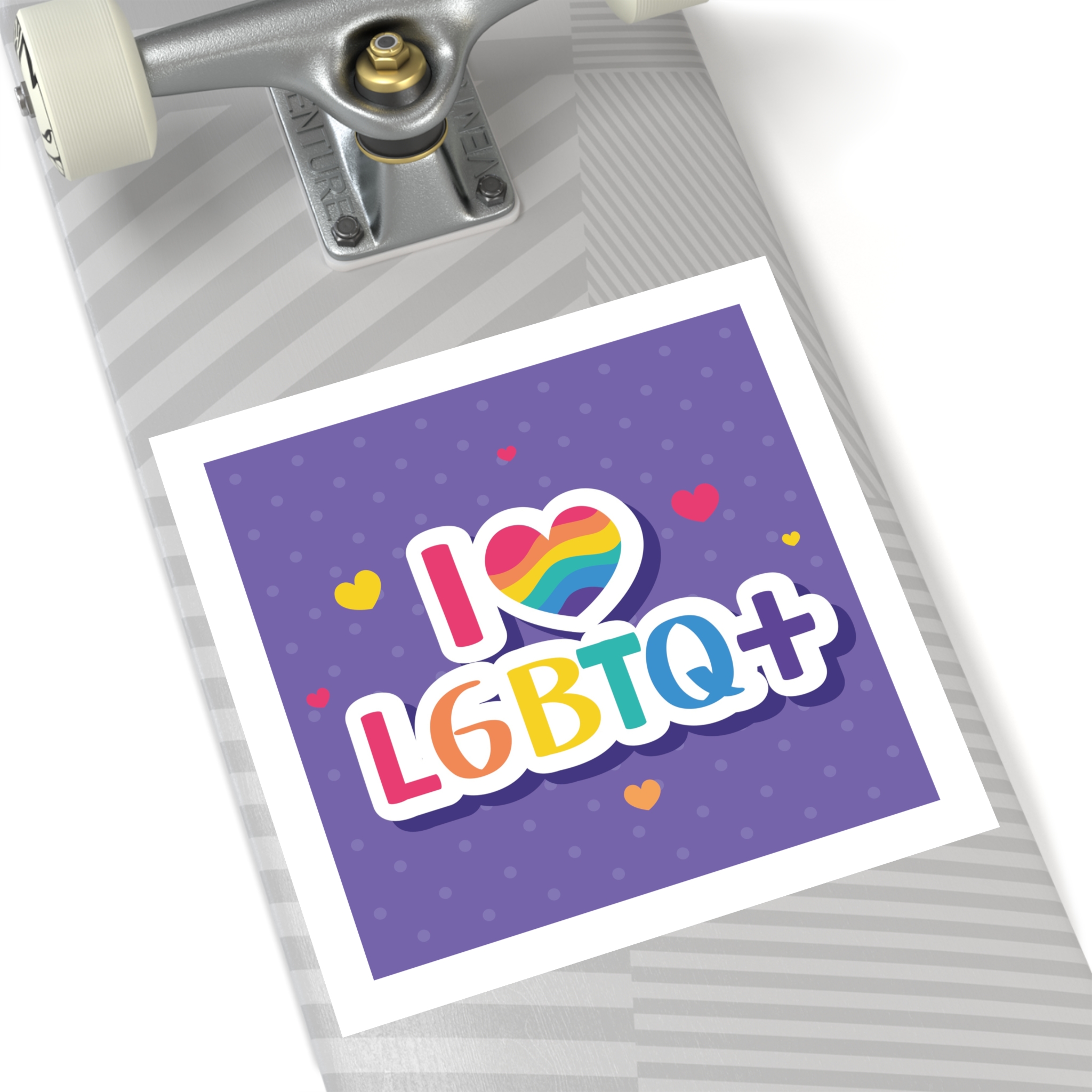 I Love Lgtbi Lettering Laminate Stickers Square - Image 52